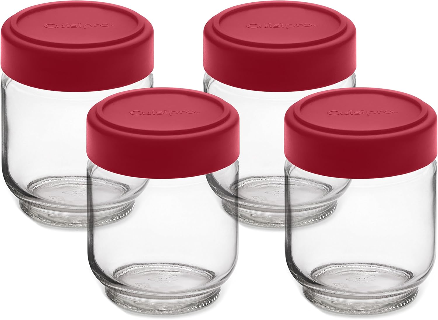 Cuisipro 6 Ounce Glass Jars Set of 4
