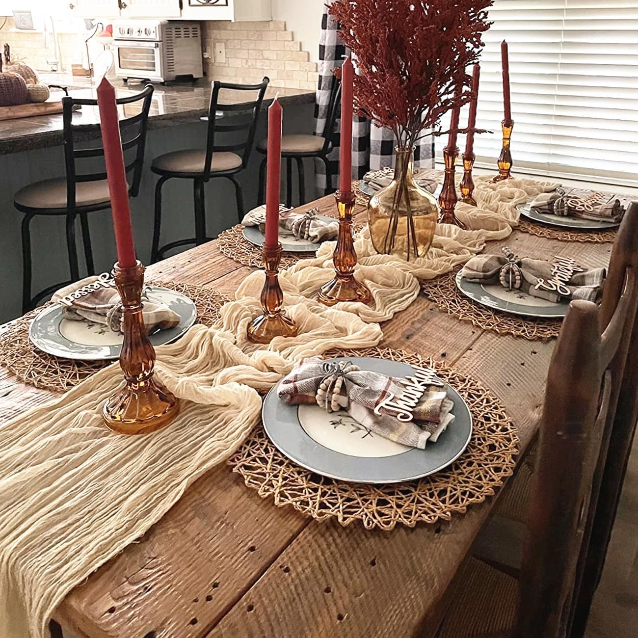 Nude Cheesecloth Table Runners 2-Pack