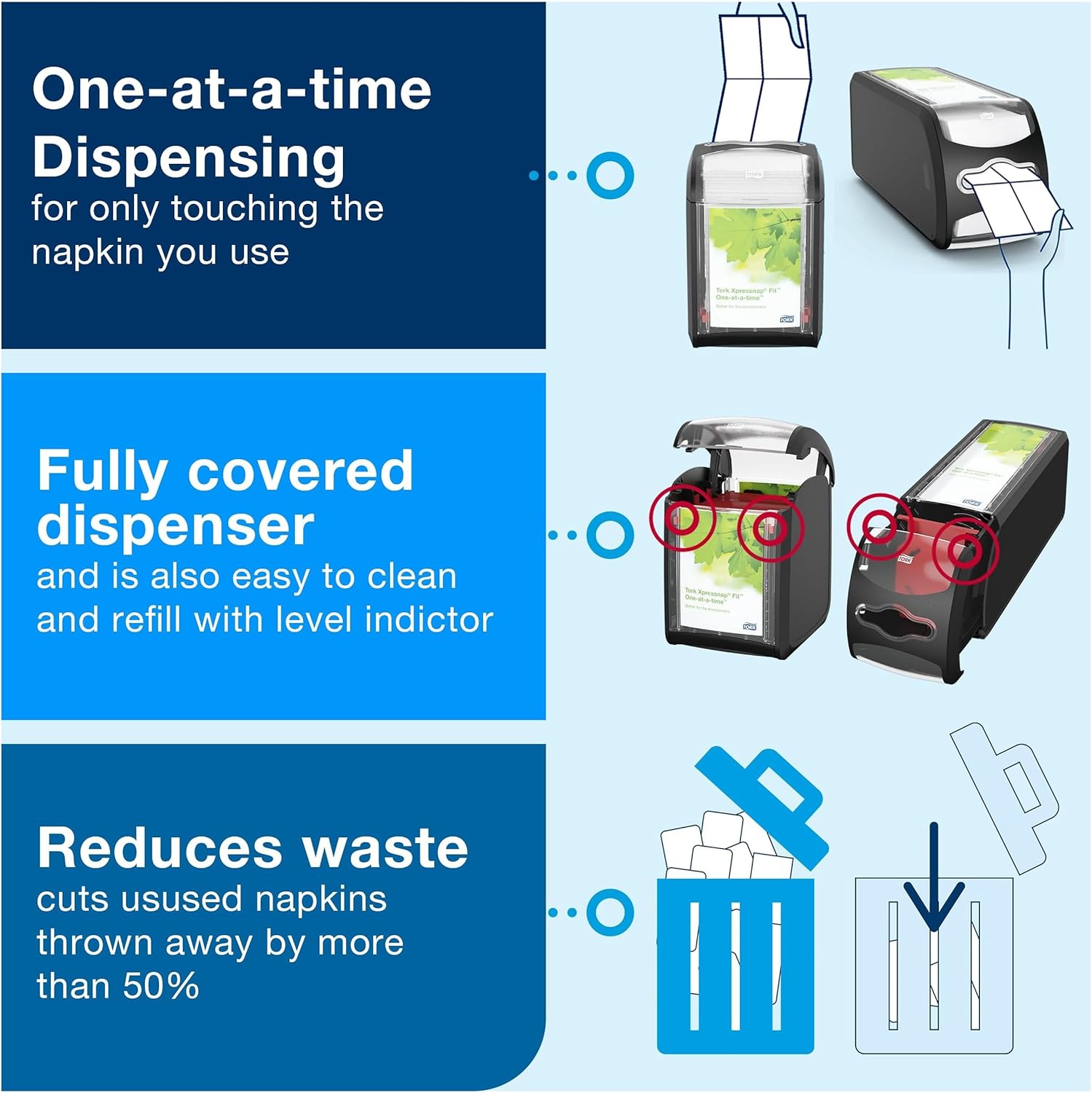 Xpressnap Fit Tabletop Napkin Dispenser by Tork