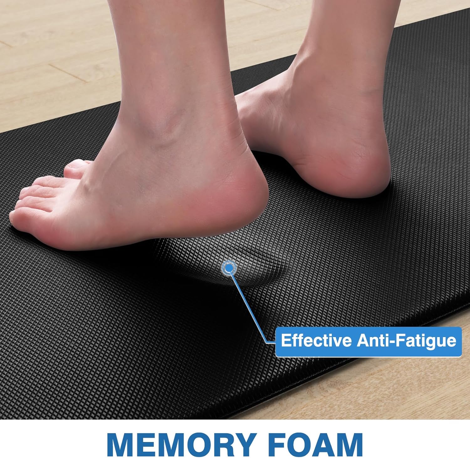 Premium Stain-Resistant Anti-Fatigue Kitchen Rugs Set