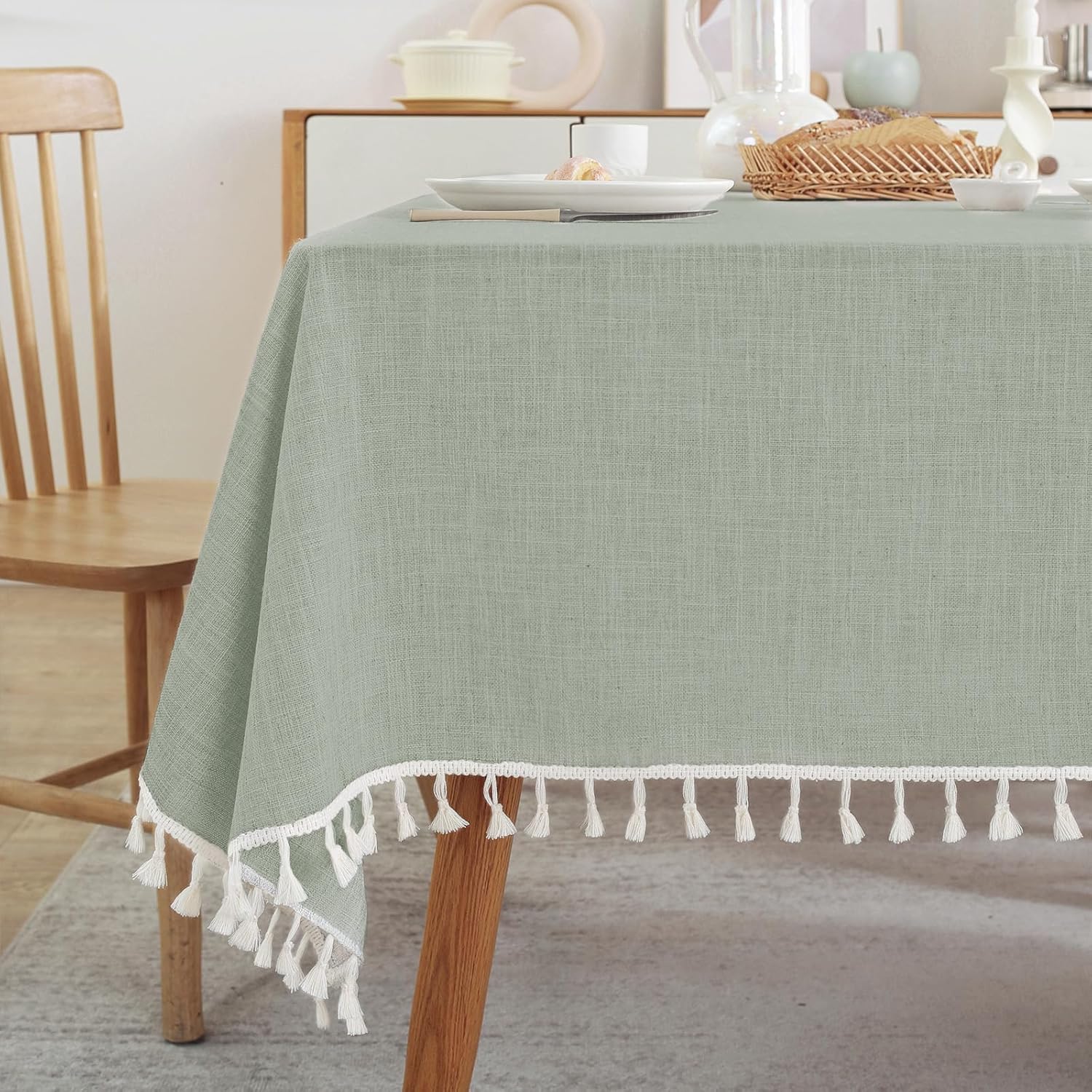 Laolitou Waterproof Cotton Linen Tablecloths