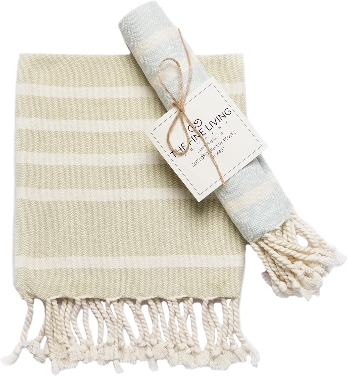 The Fine Living Co Turkish Hand Towels - Set of 2