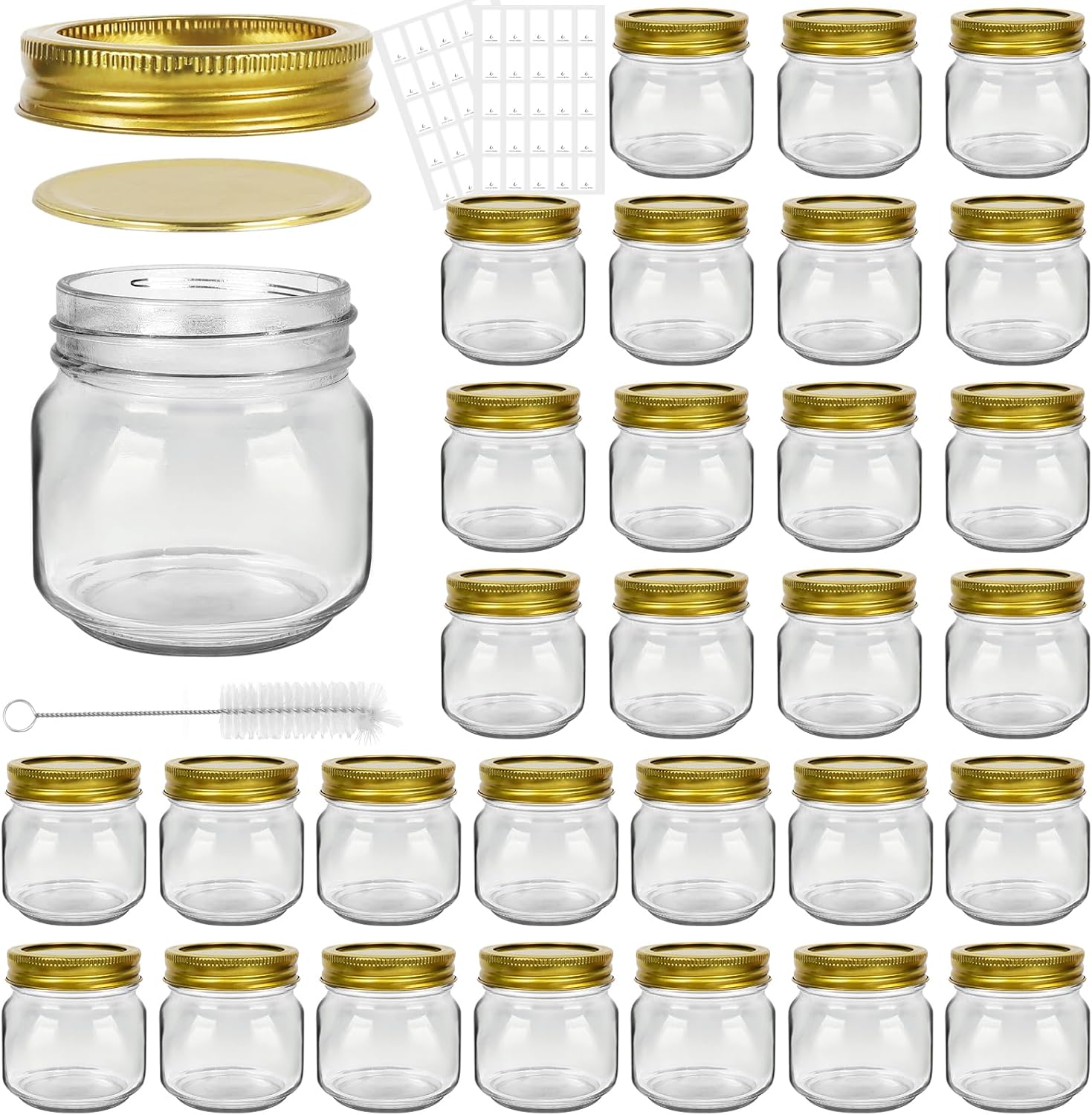 Betrome 8 oz Mason Jars Set Eco-Friendly Storage Solution