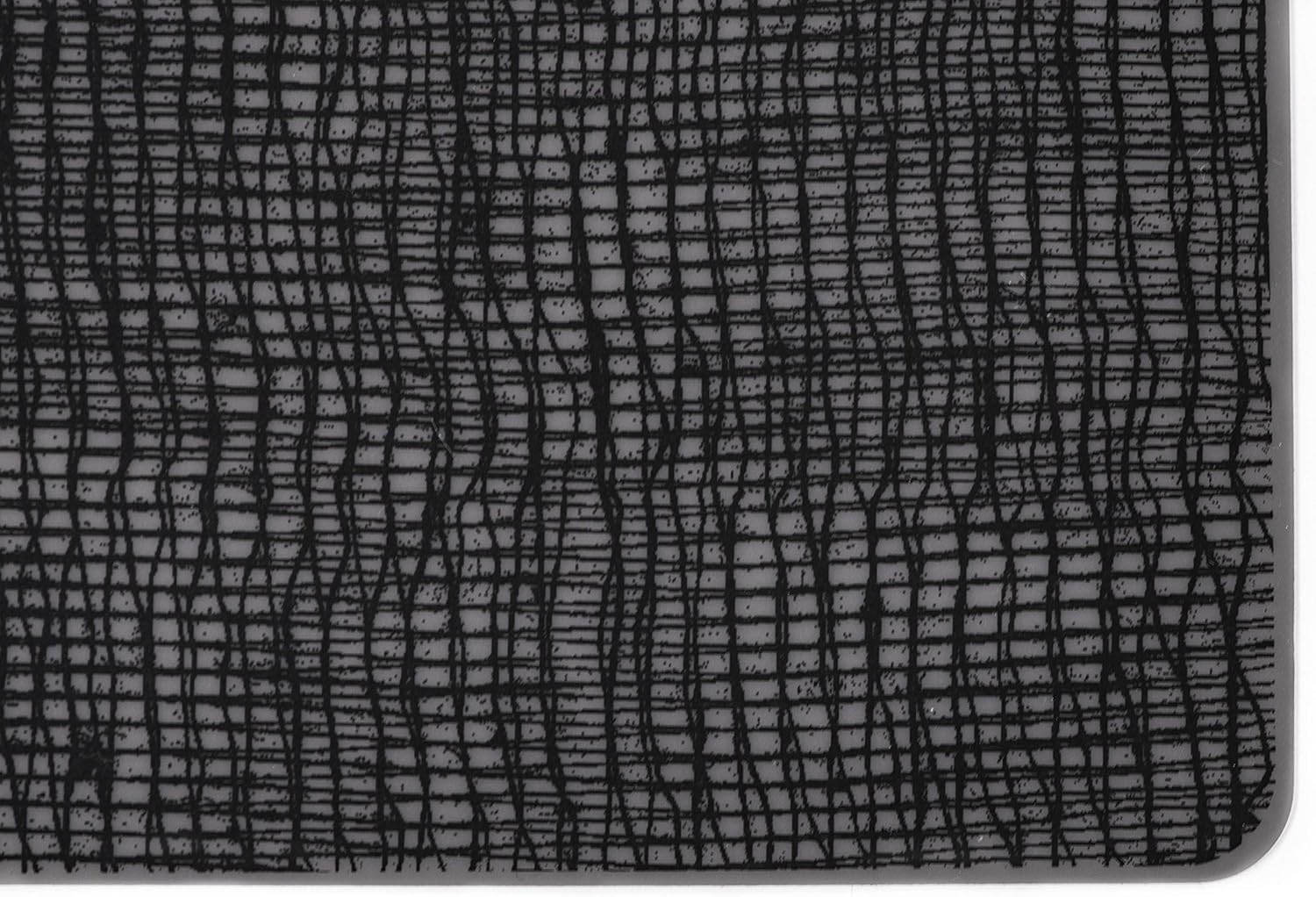Modern Twist Placemat 100 Silicone Waterproof Reusable Black
