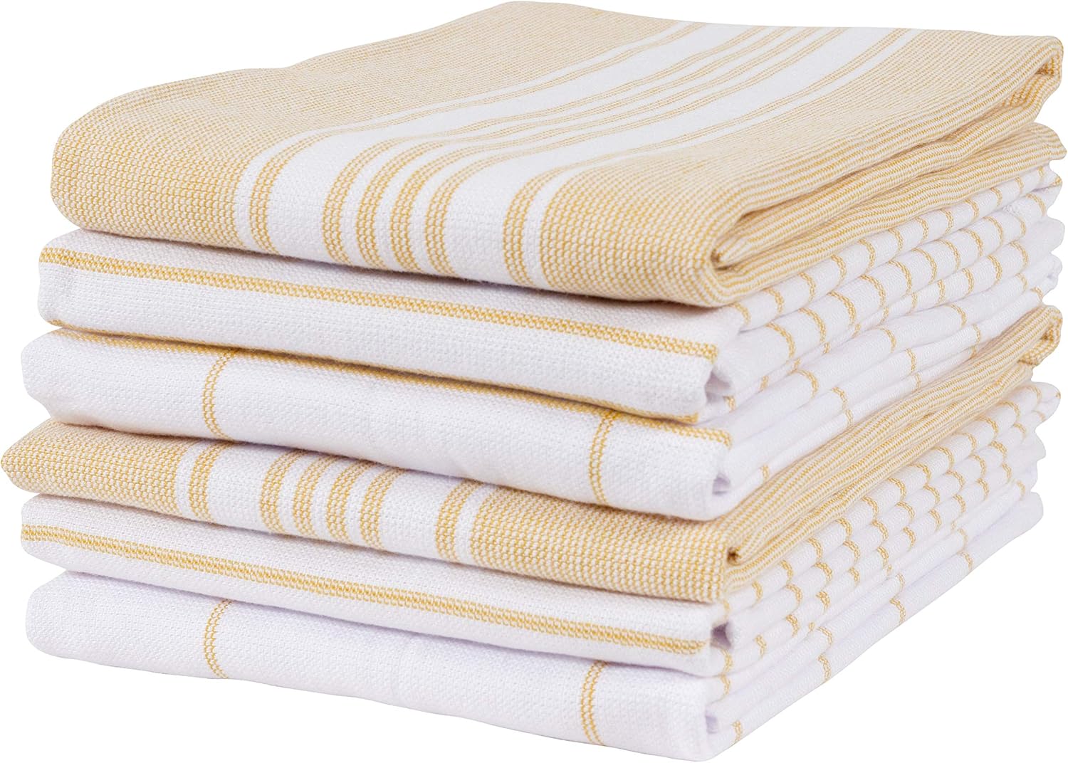 KAF Home Monaco Mixed Yarn Dyed Reversible Terry Dish Towel Set of 6