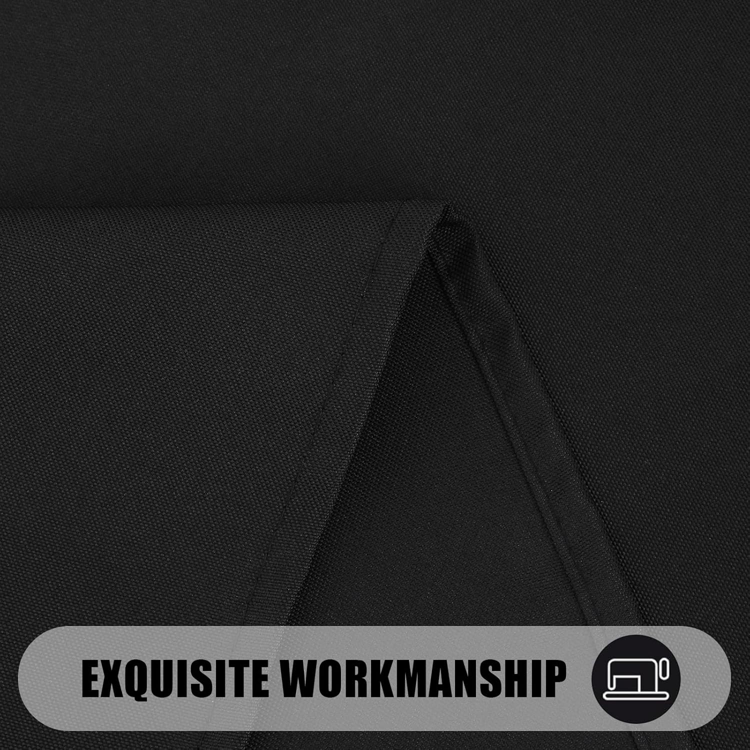 Smiry Waterproof Anti-Scratch Rectangle TableclothReusable 60x84Black