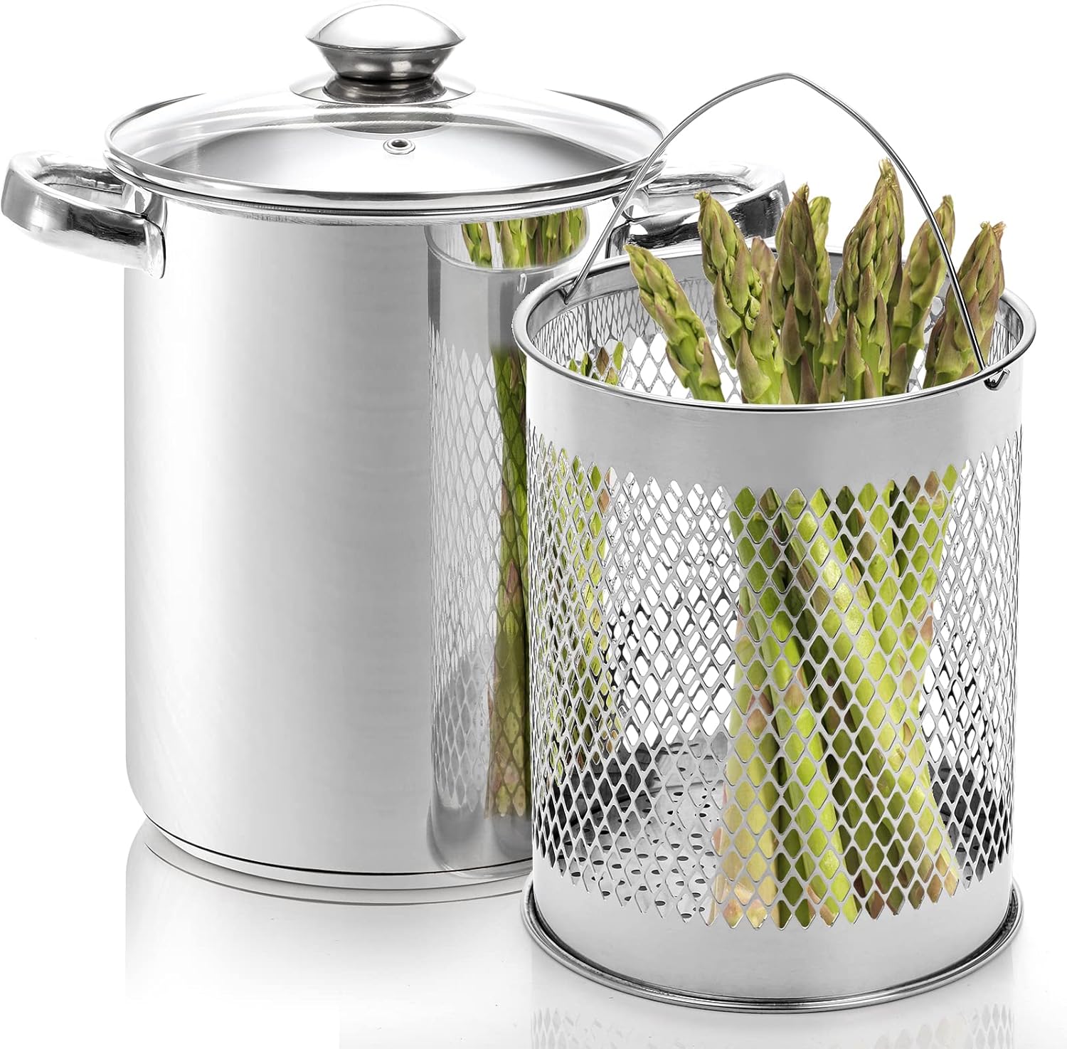 4 Quart Stainless Steel Asparagus Steamer Durable Versatile
