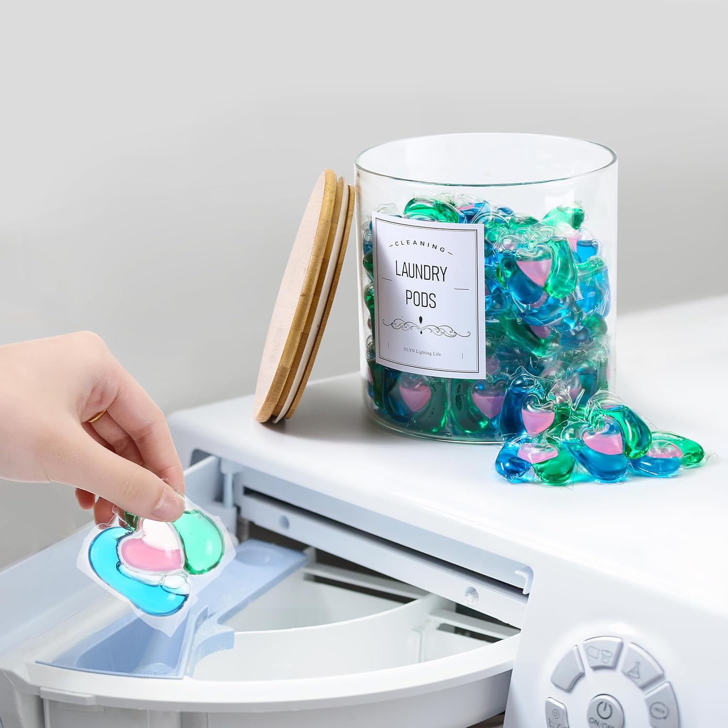 Premium Glass Laundry Jars from CYYKDA