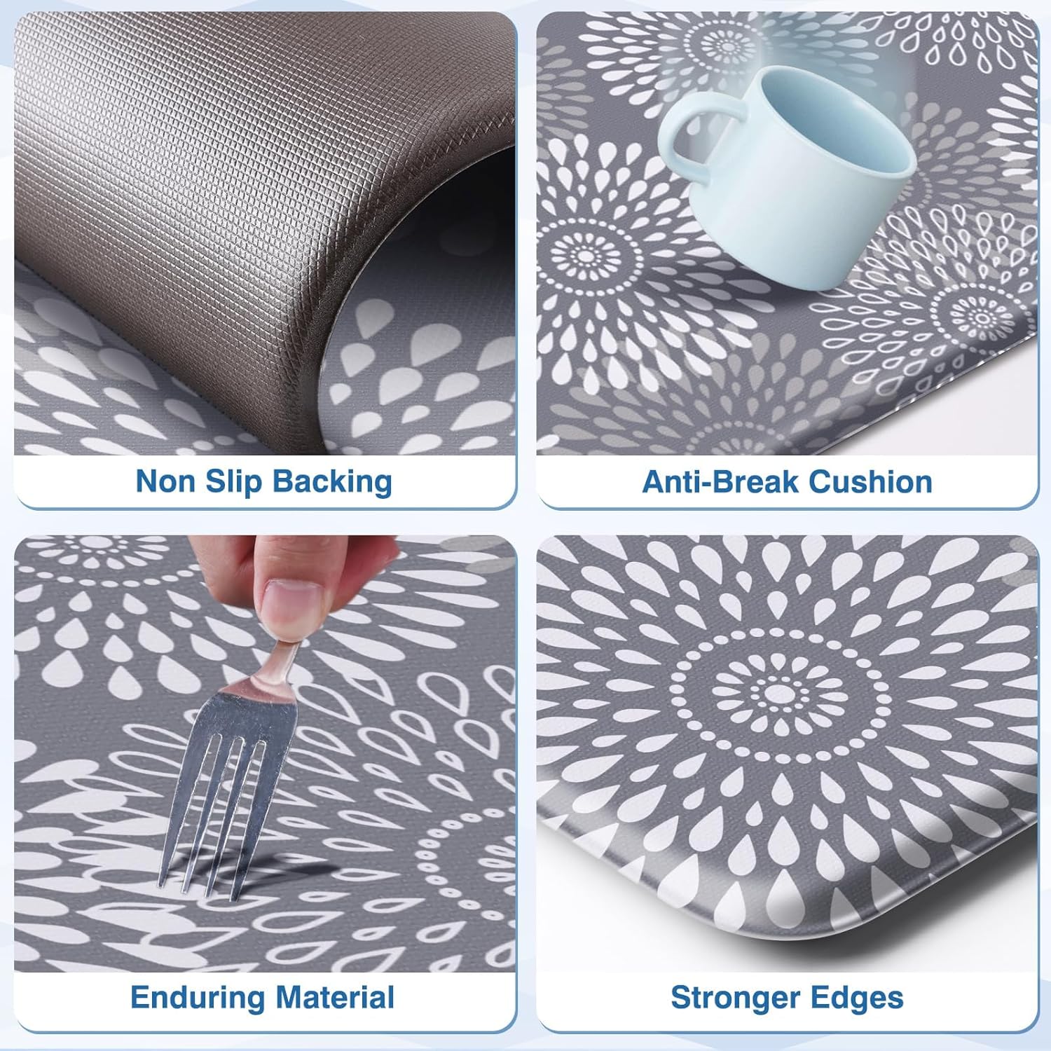 LuxStep Anti-Fatigue Kitchen Rugs Durable Kitchen Rugs