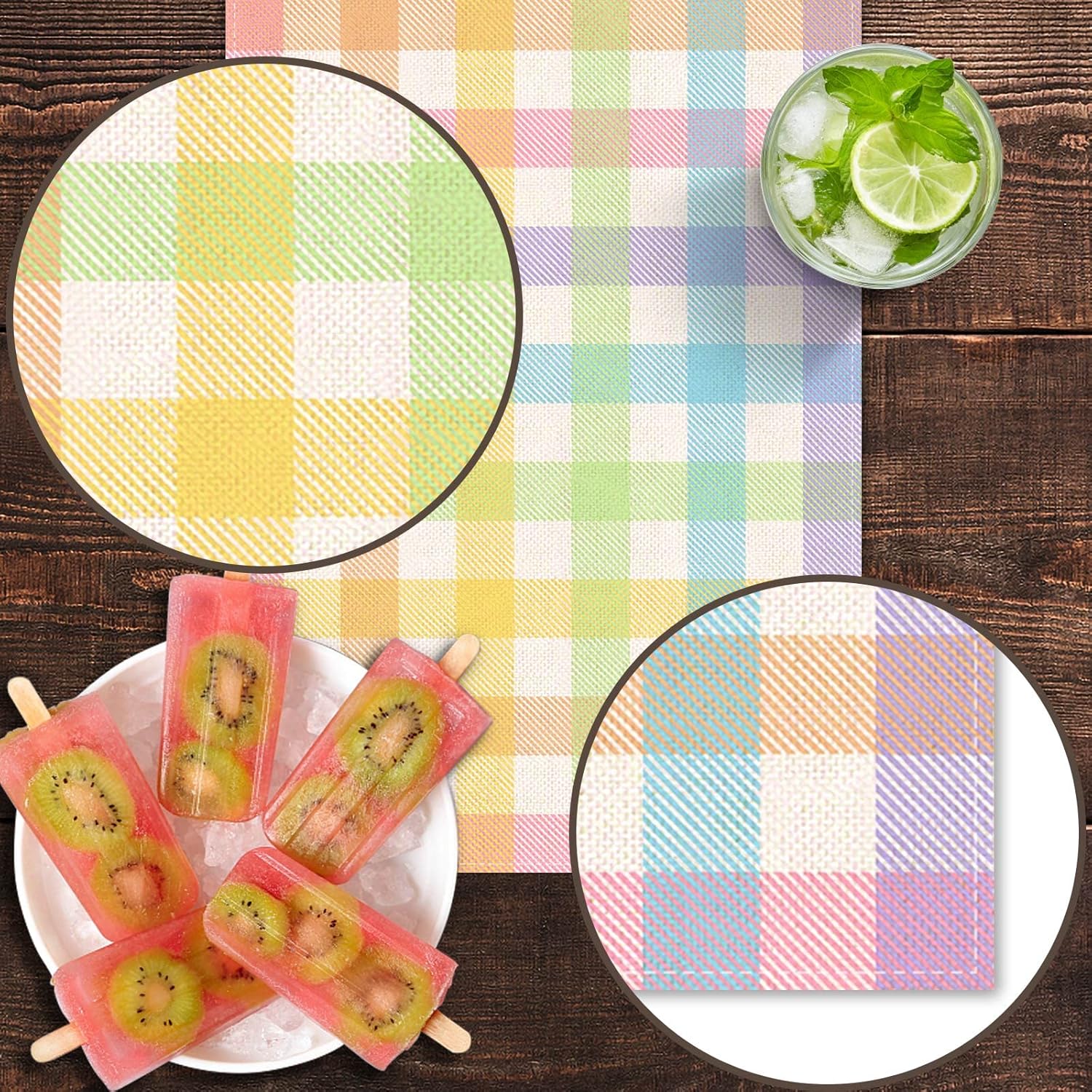 Easter Buffalo Plaid Check Table Runner