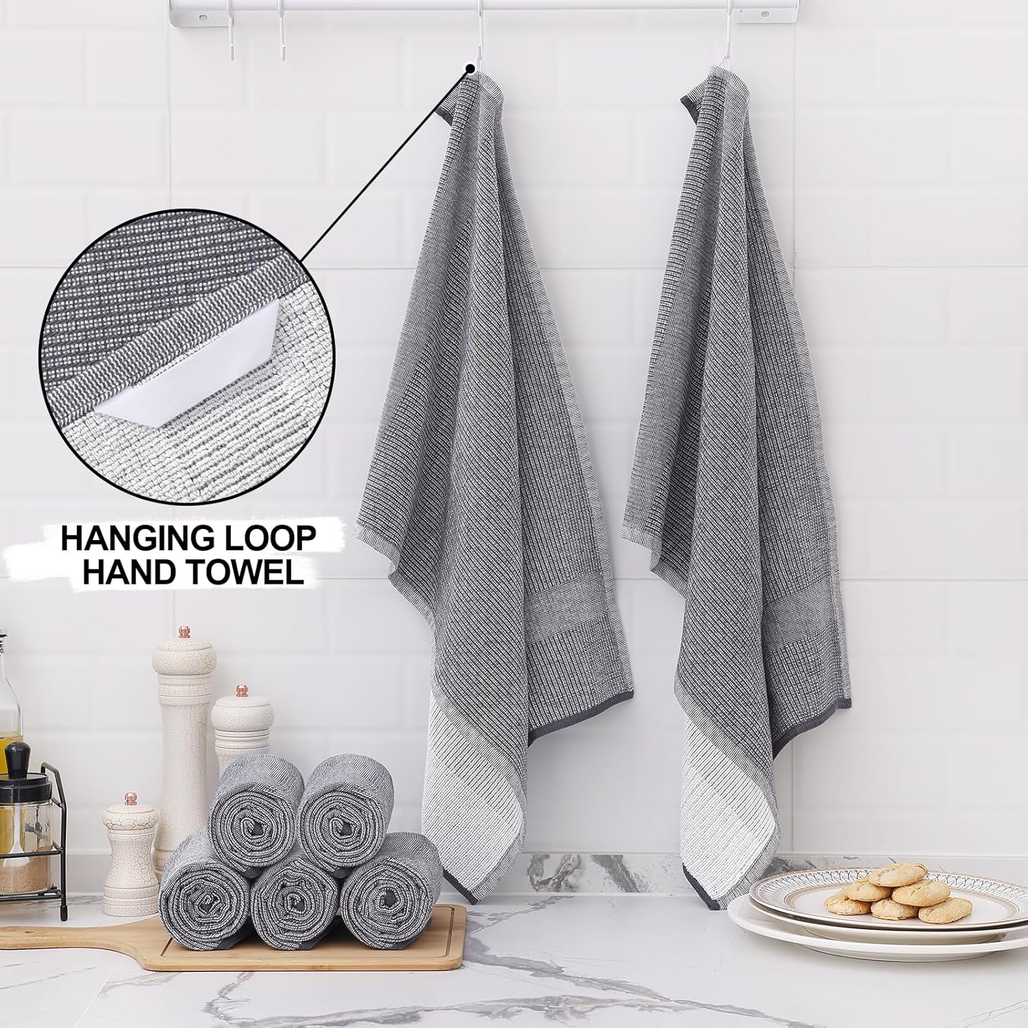 Homaxy Premium Kitchen Towels 18x28 6-Pack