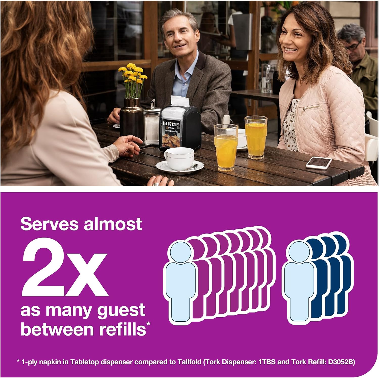 Xpressnap Fit Tabletop Napkin Dispenser by Tork