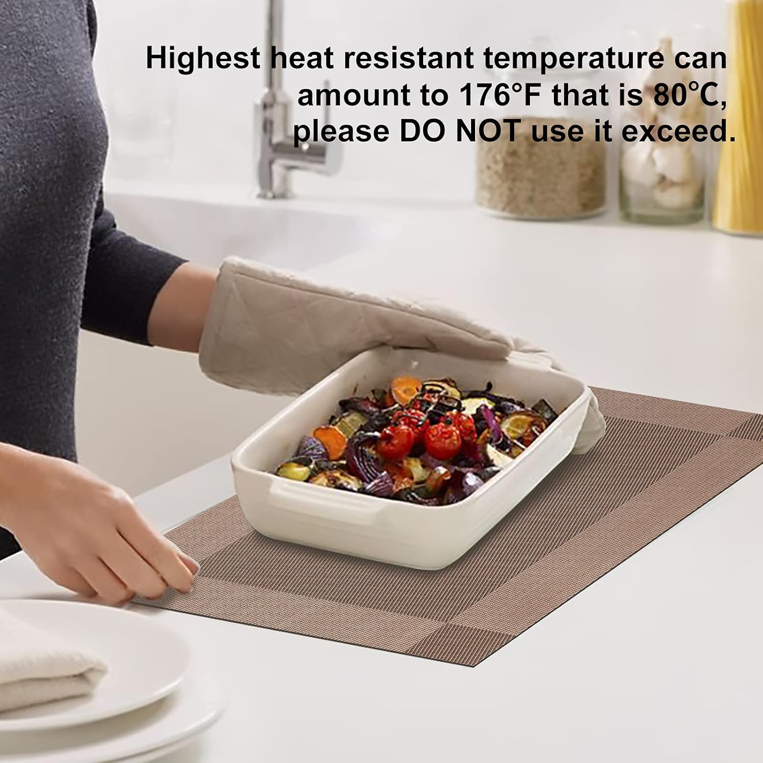 Heat-Resistant Washable Dining Placemats Set of 4