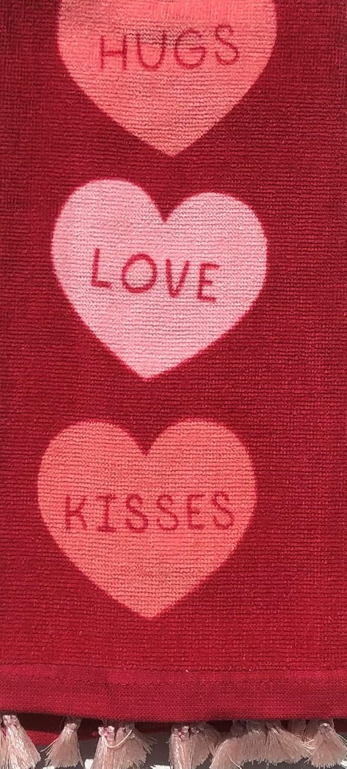 Valentines Day Heart Kitchen Towels 2-Pack