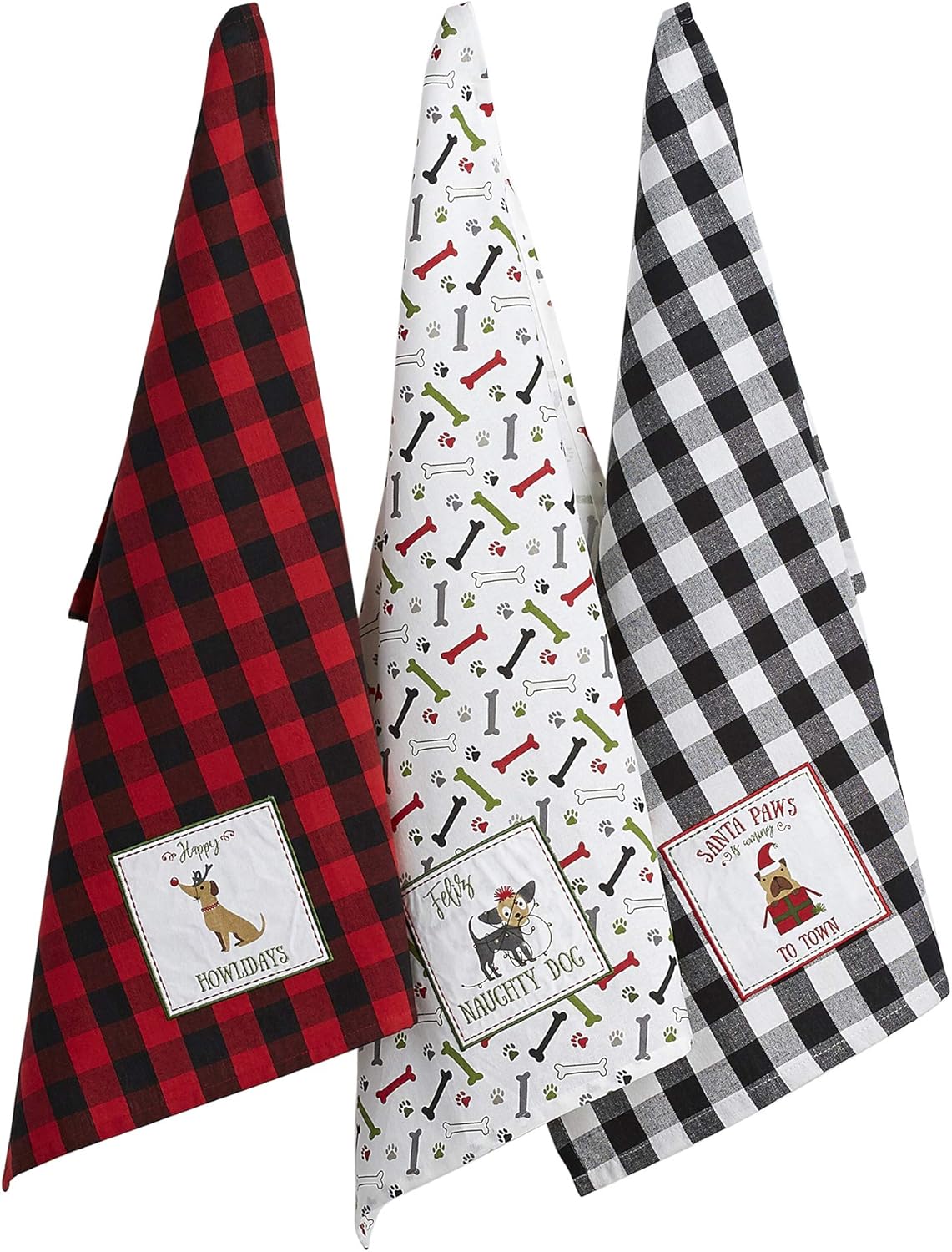 festive kitchen towels for dogs and cats