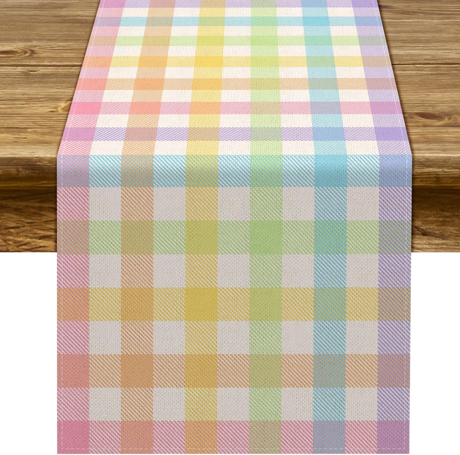Easter Buffalo Plaid Check Table Runner