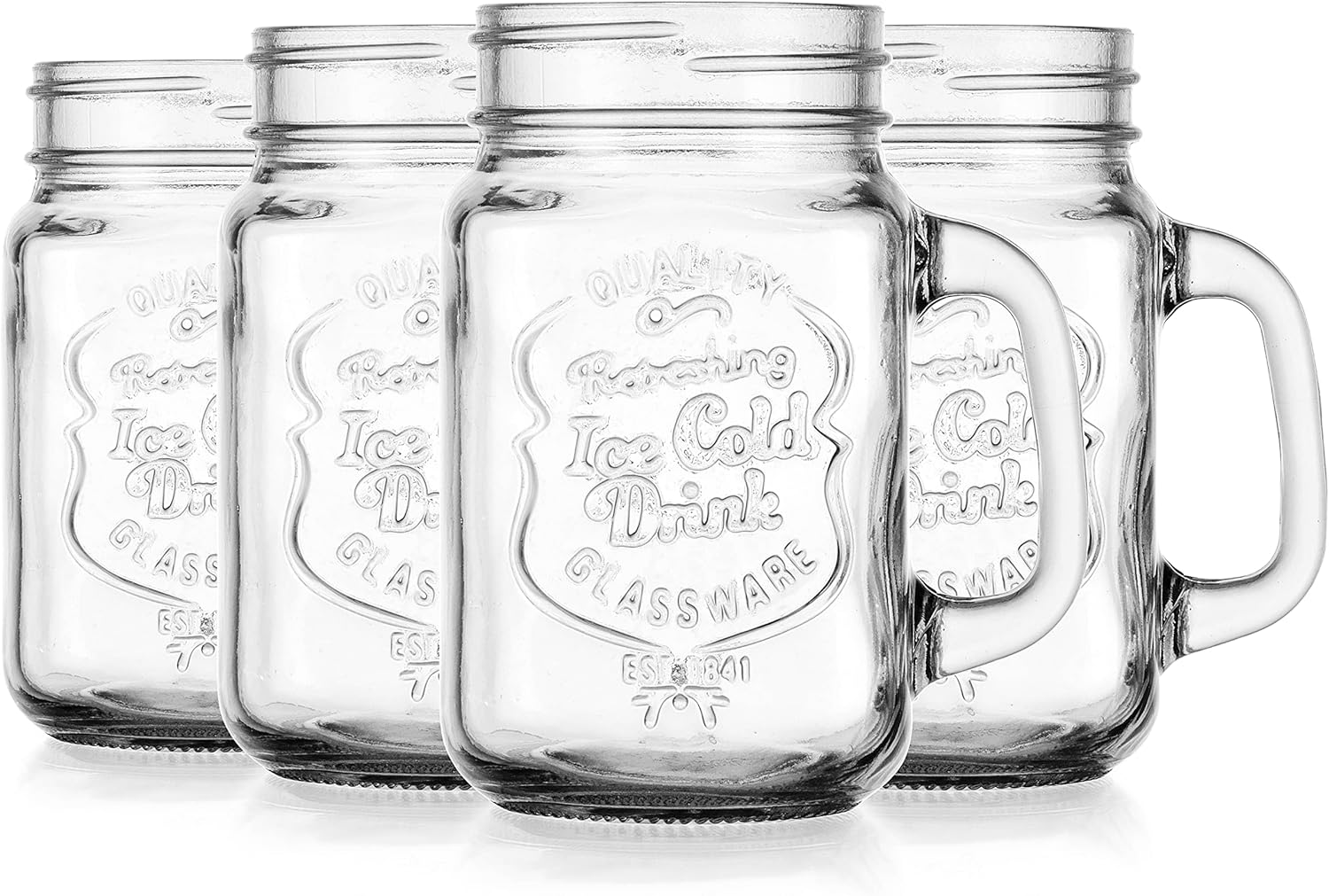 Glavers Mason Drinking Jars Set of 4