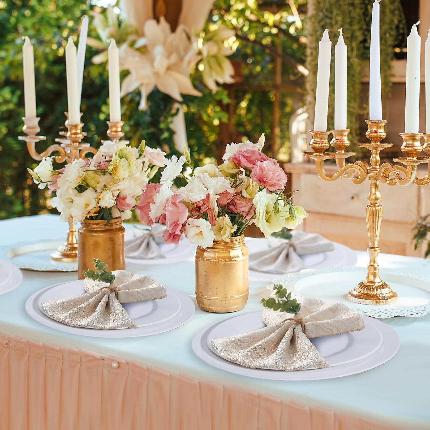 Bohemian Eucalyptus Napkin Rings 6-Piece Set for Weddings and Parties