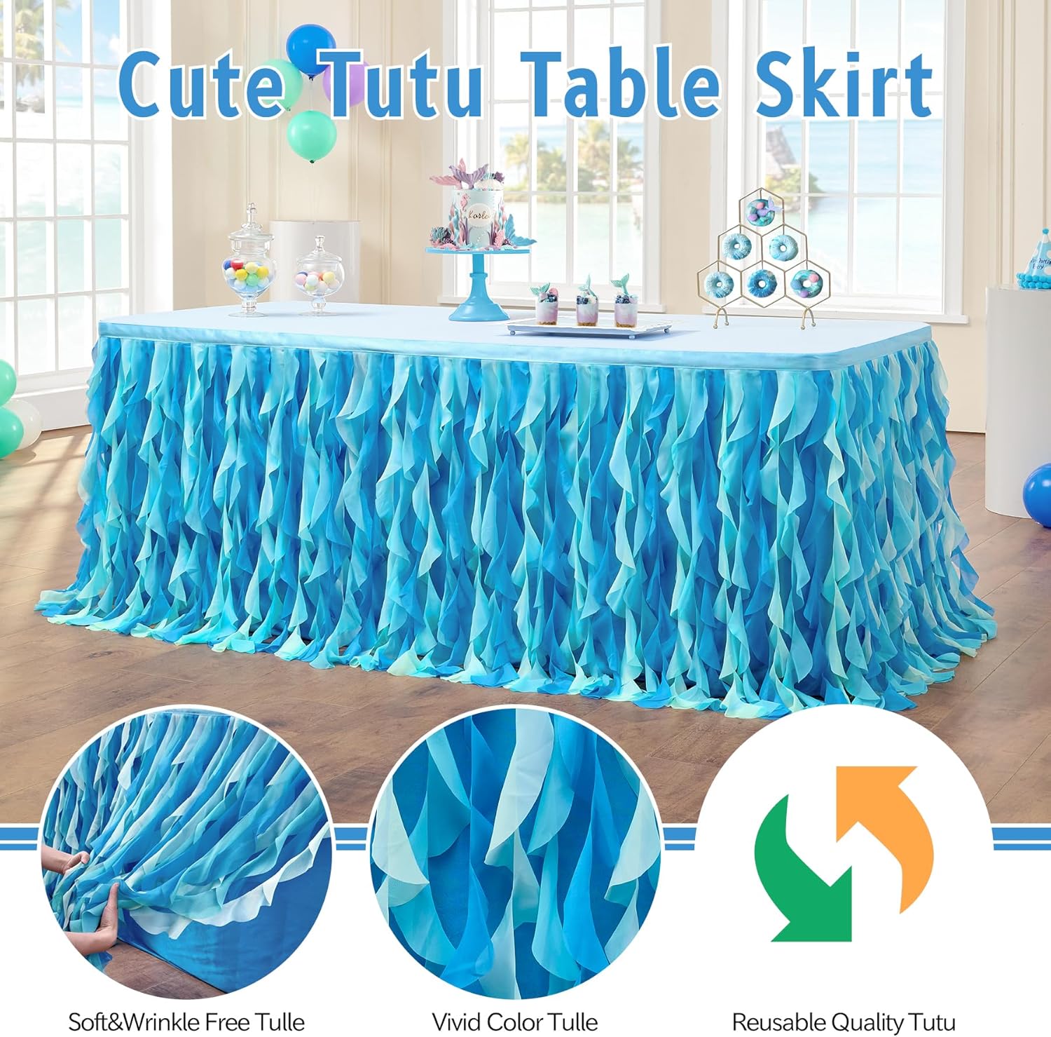 6FT Table Skirt Set