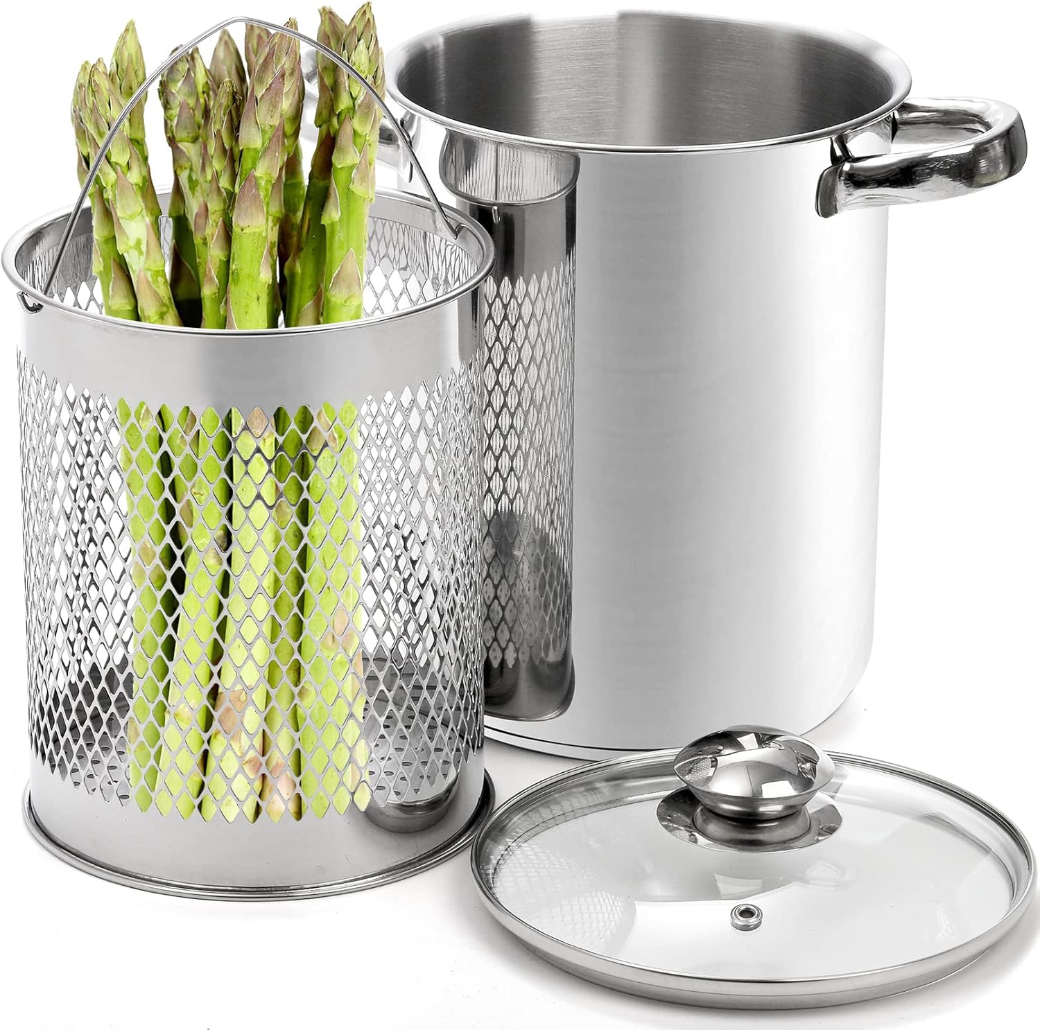 4 Quart Stainless Steel Asparagus Steamer Durable Versatile