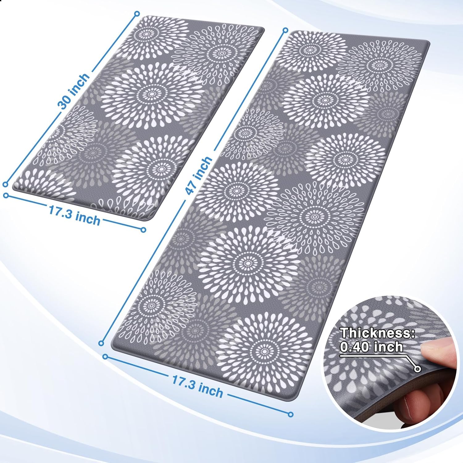 LuxStep Anti-Fatigue Kitchen Rugs Durable Kitchen Rugs