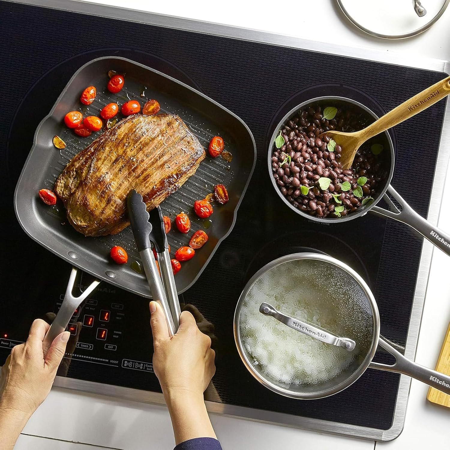 KitchenAid Hard Anodized 10-Piece Cookware Set Matte Black