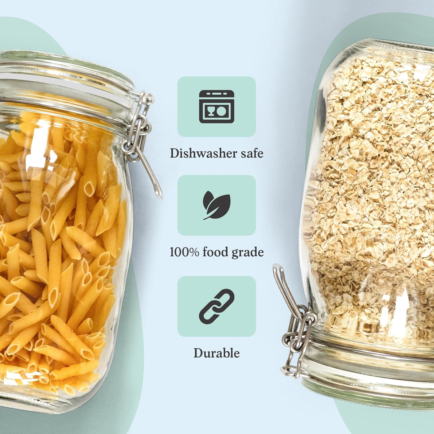 Secure Large Mason Jars with Lid
