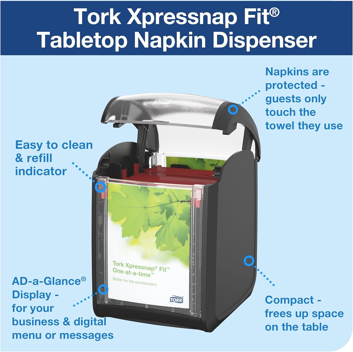 Xpressnap Fit Tabletop Napkin Dispenser by Tork