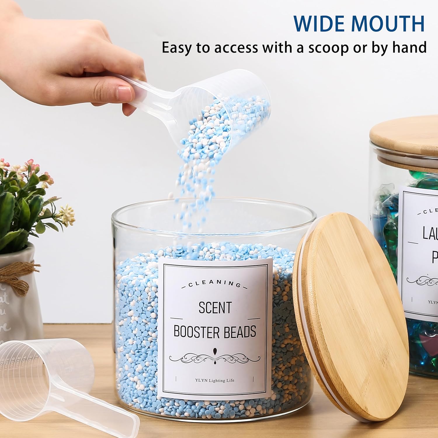 Premium Glass Laundry Jars from CYYKDA