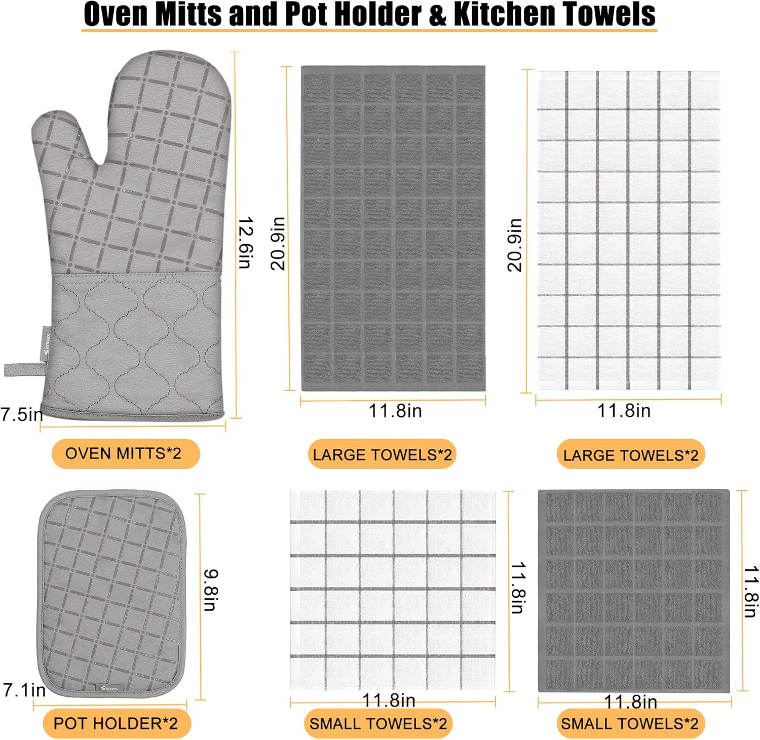 Heat-Resistant Oven Mitts Kitchen Essentials Set