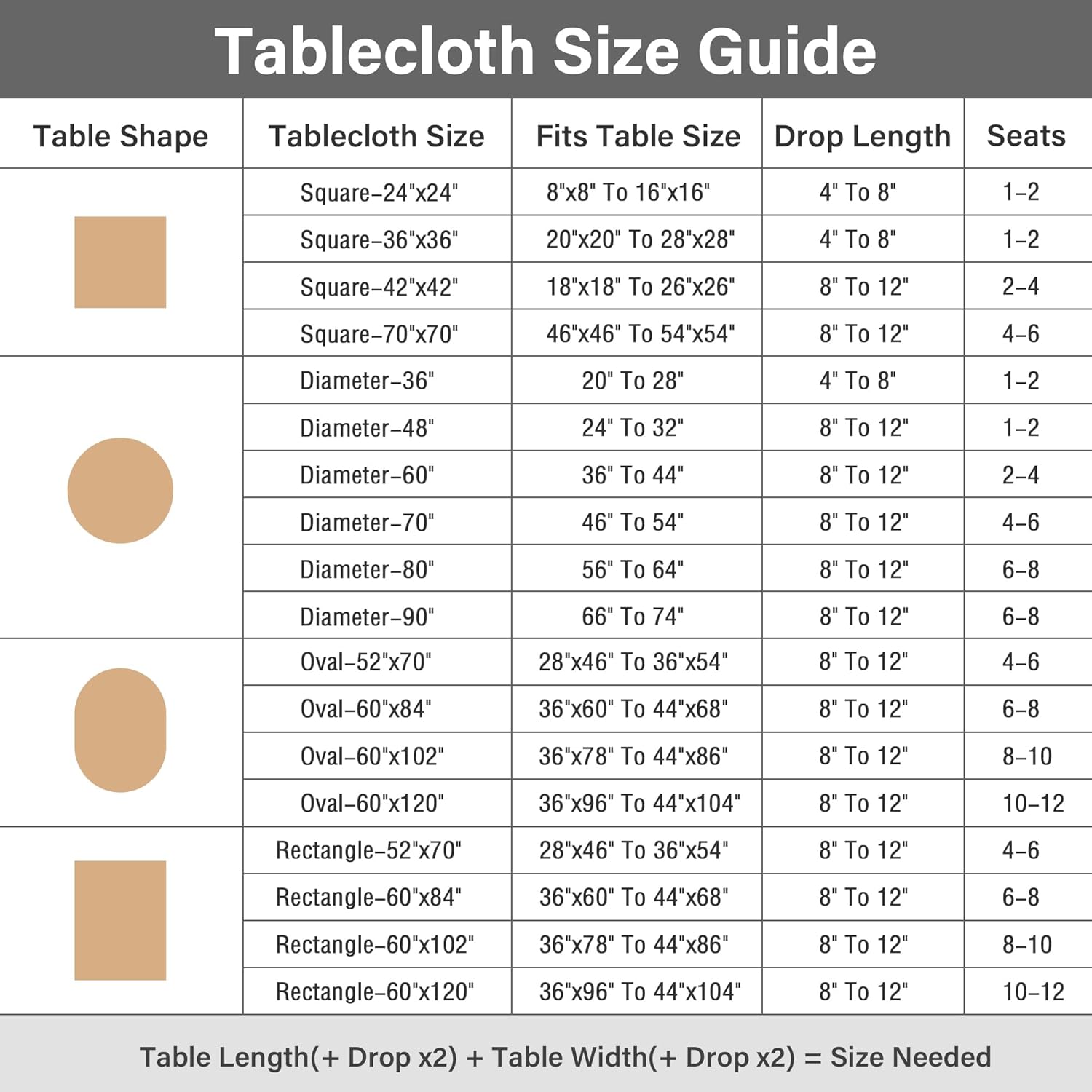 NEWISHER Small Square Faux Linen Tablecloth Rustic Farmhouse 24x24 Inch