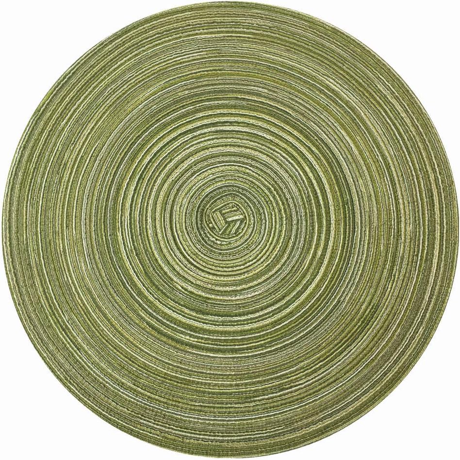 WAZAIGUR Red A Placemats Set of 6 14-inch Diameter Heat-Resistant