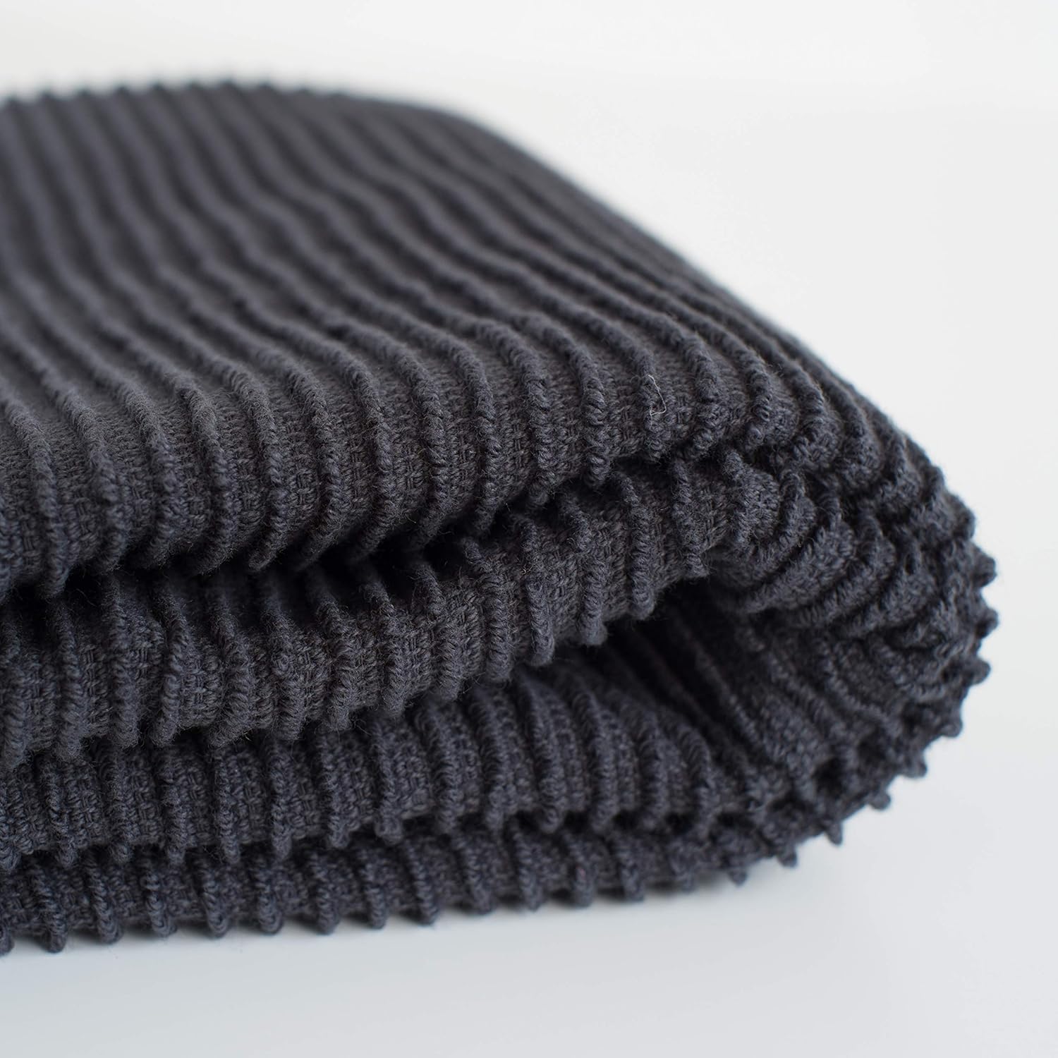Now Designs Ripple Kitchen Towels Set of 2 Black - Declutter Your Kitchen Instantly
