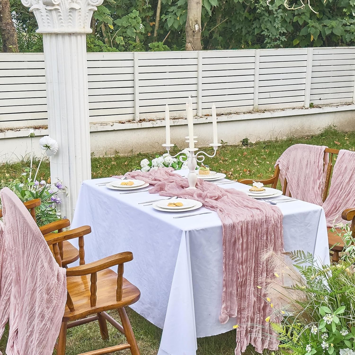 Two 10ft Gauze Table Runners for Weddings
