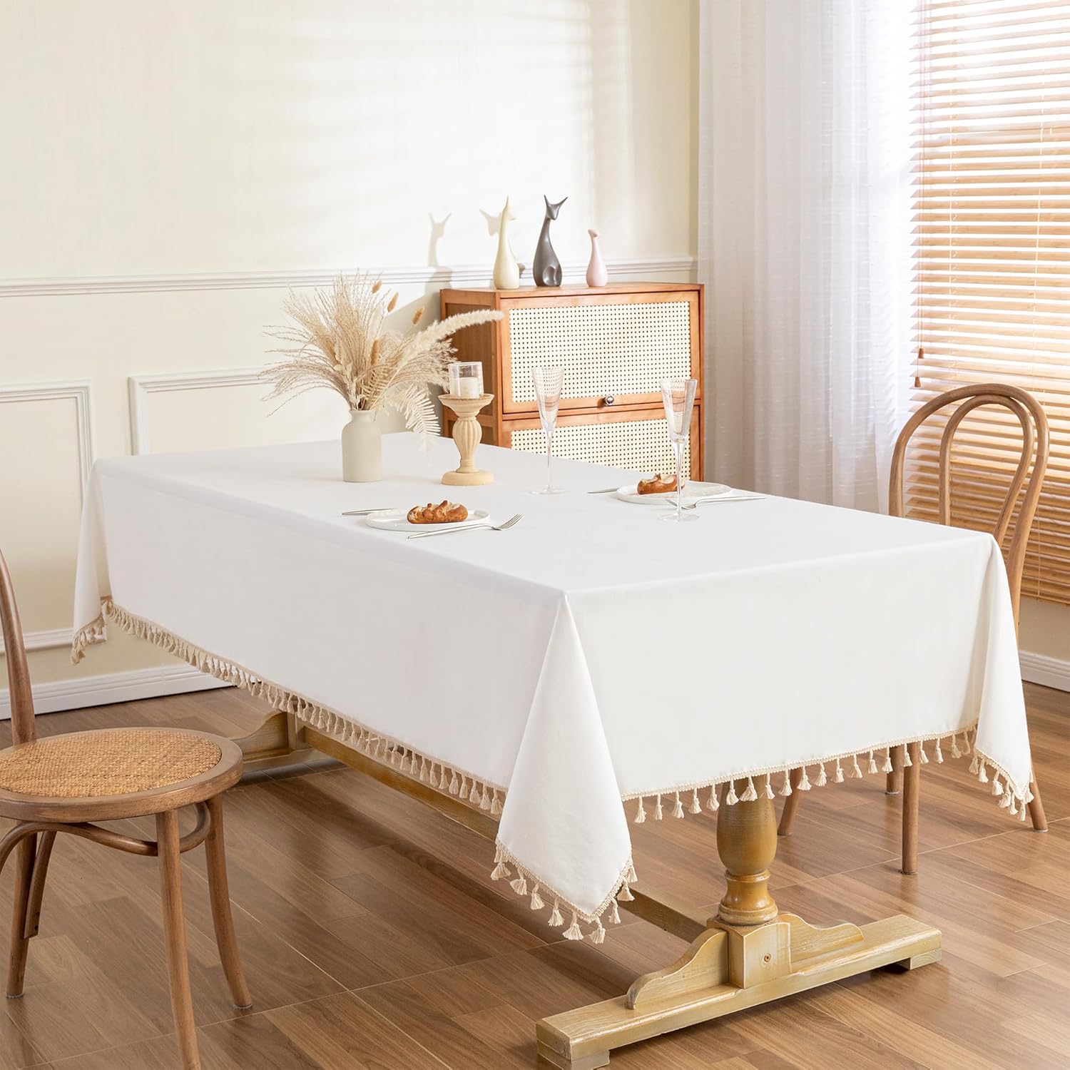 MYSKY HOME White rectangular tablecloth