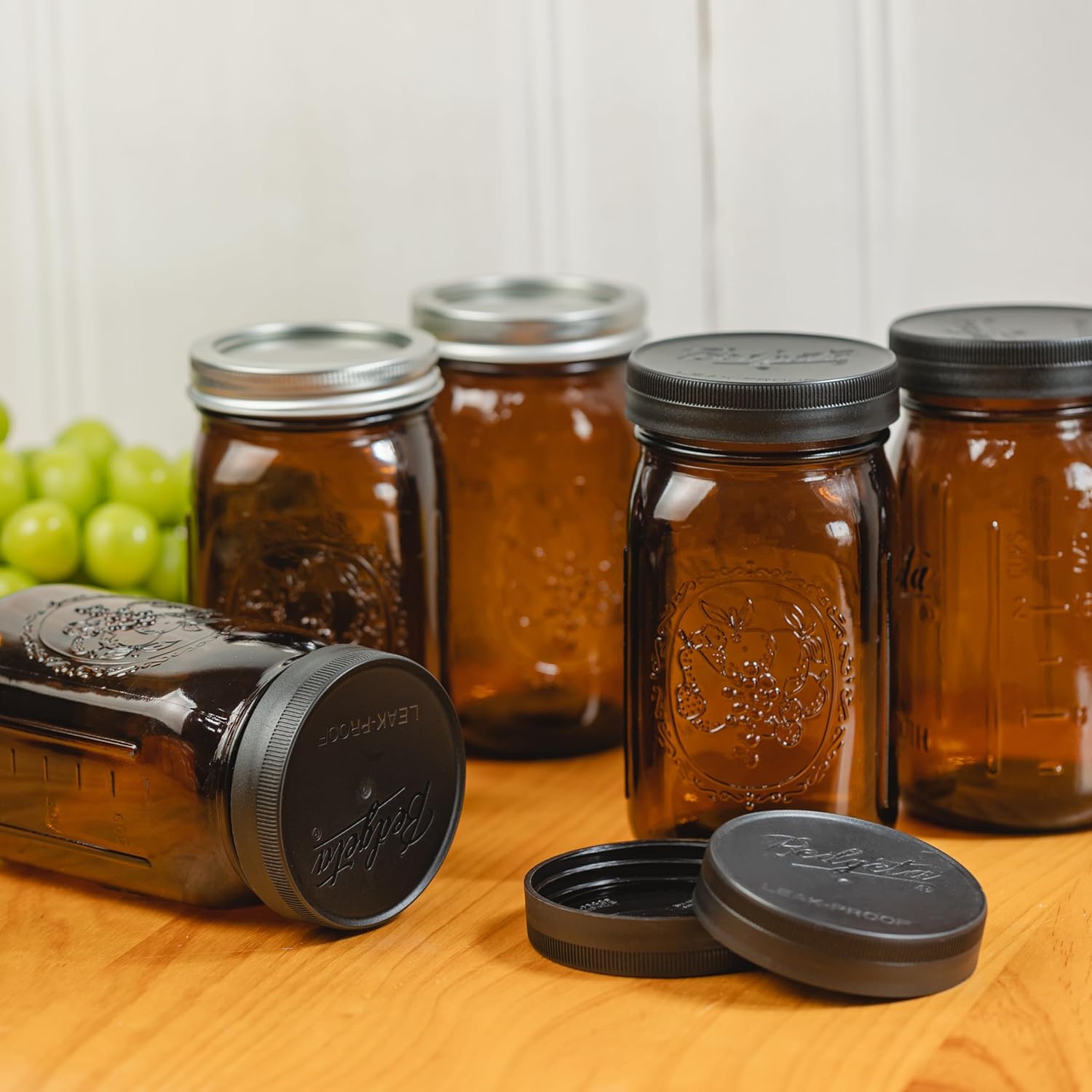 6-Pack Mason Jars Set for Preserving