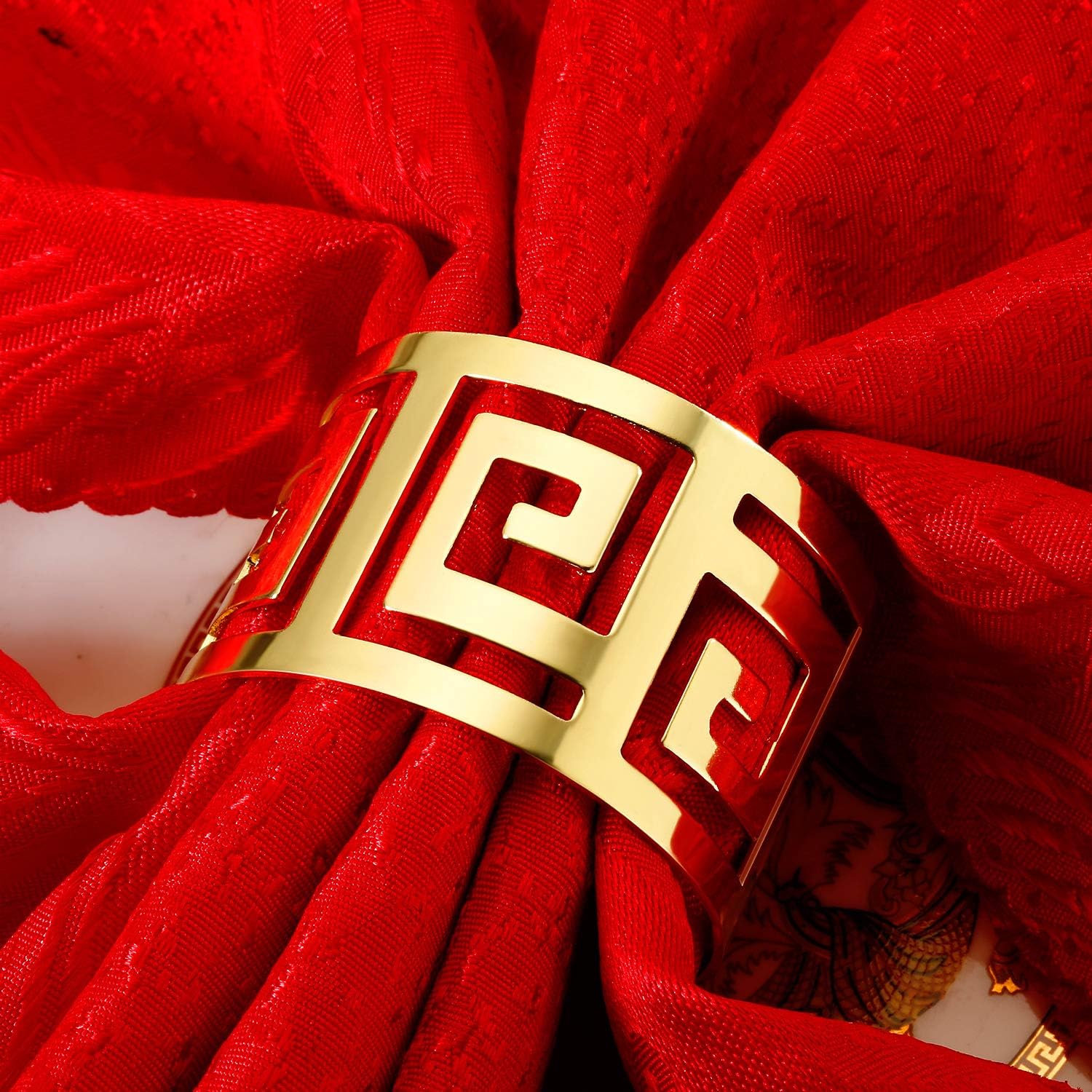 96-Piece Gold Napkin Rings Set