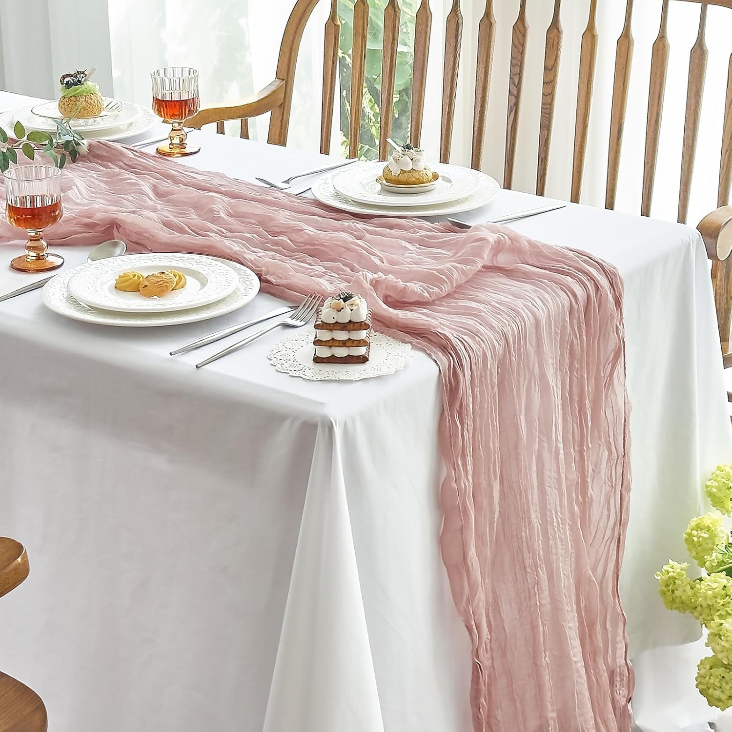 Two 10ft Gauze Table Runners for Weddings