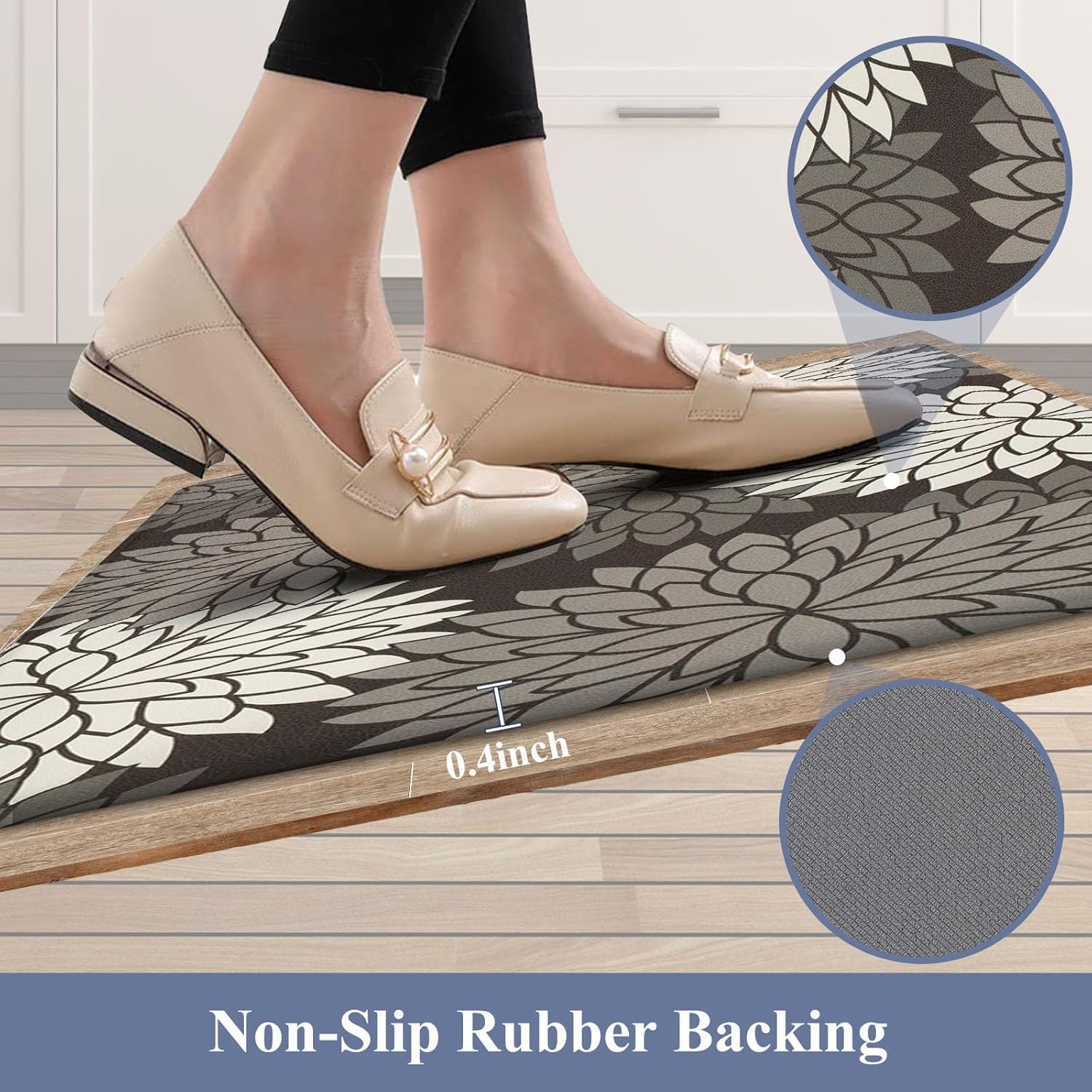 HEBE Anti Fatigue Kitchen Mat Set