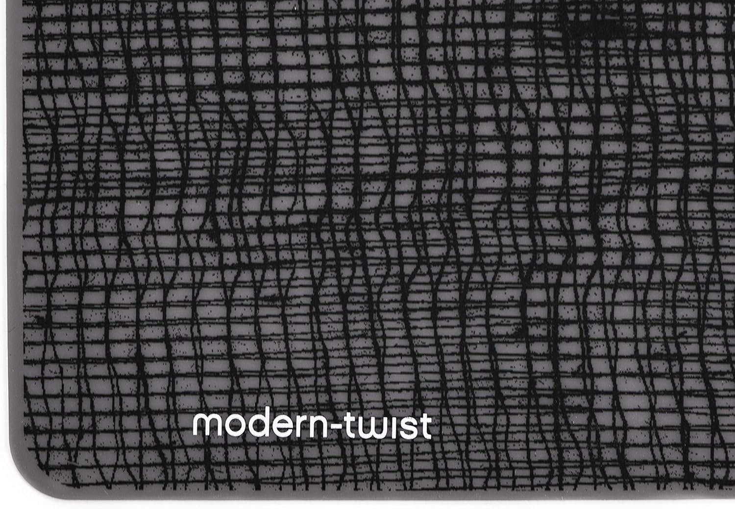 Modern Twist Placemat 100 Silicone Waterproof Reusable Black