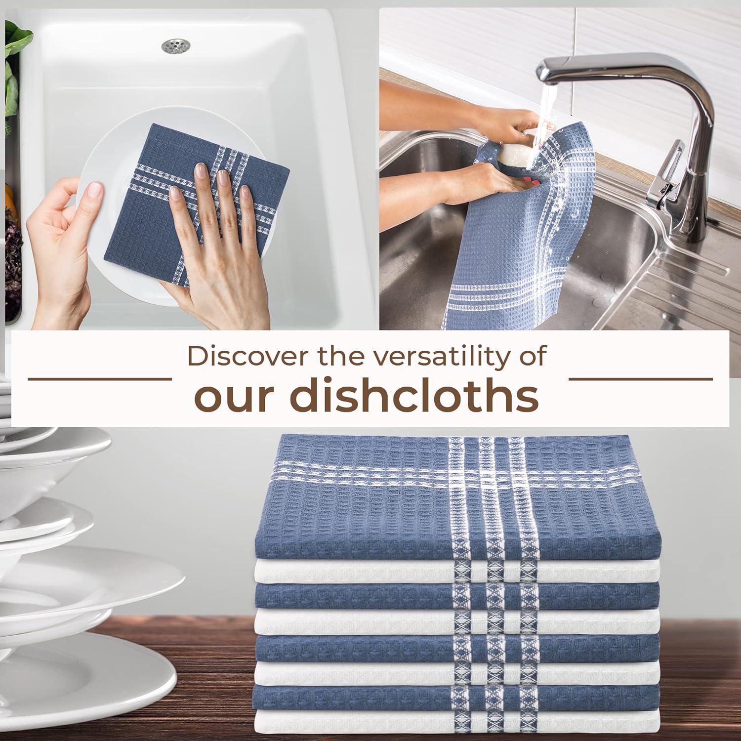 Urban Villa Cotton Dish Cloth Set of 8