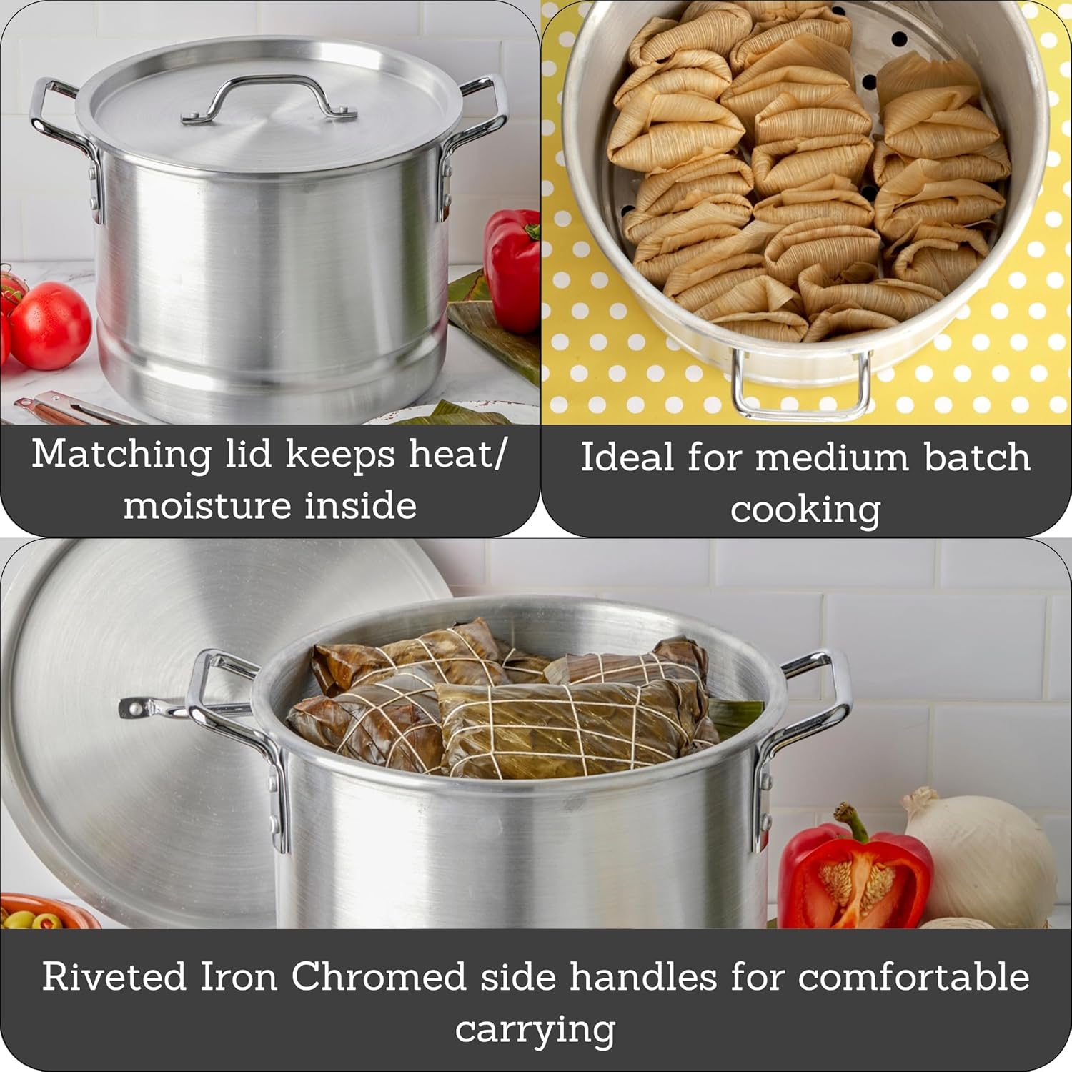 Imusa Aluminum Steamer - 28 Qt