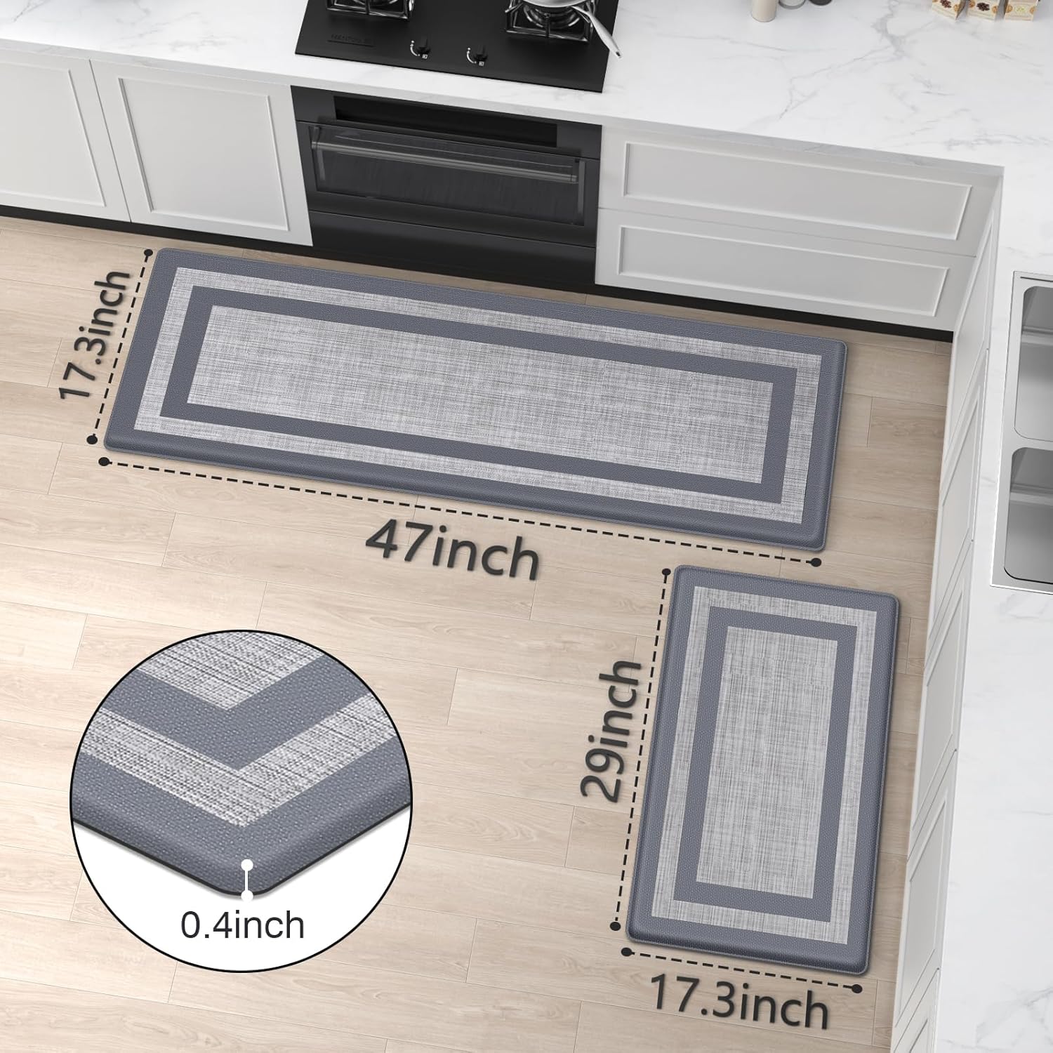 LuxStep Kitchen Mats Set Comfort Durability for Your Kitchen