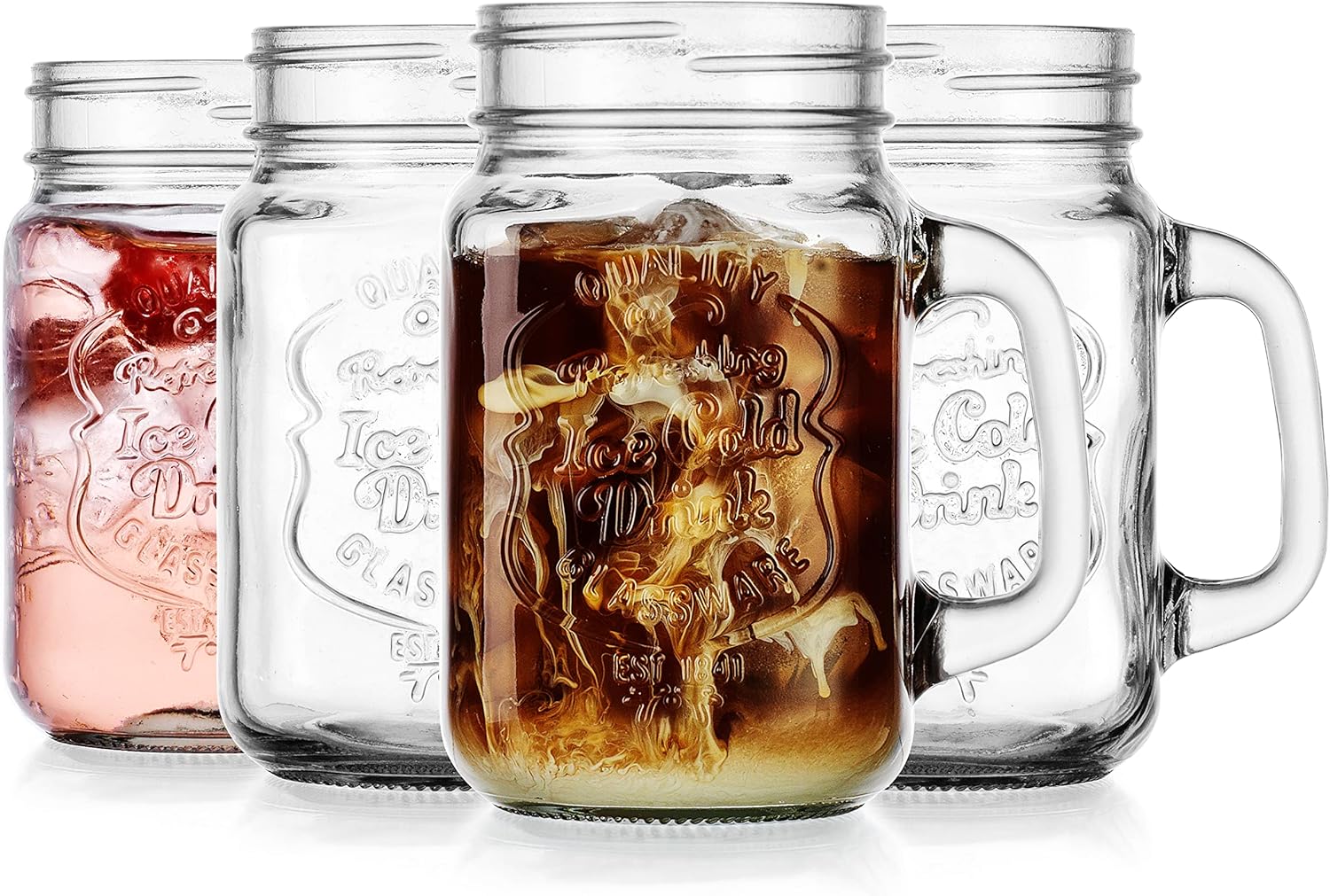 Glavers Mason Drinking Jars Set of 4