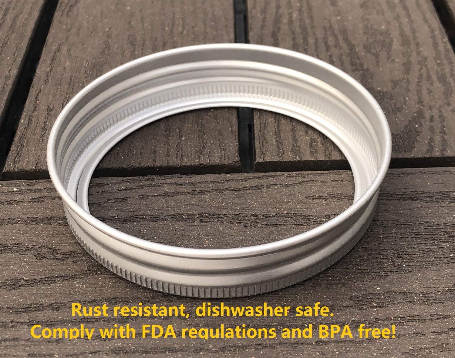 Silver Aluminum Rings for Mason Jars
