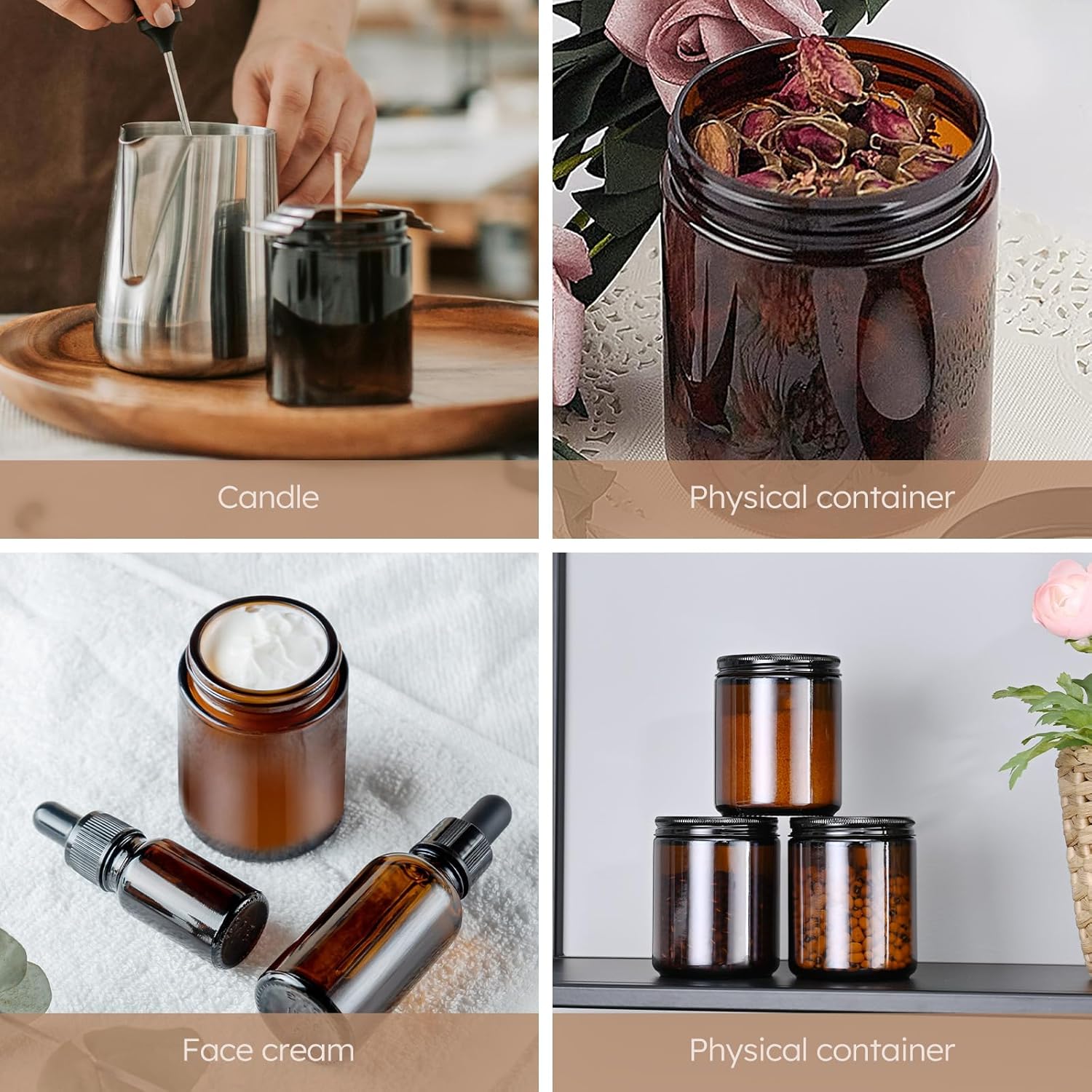 High-Quality Glass Candle Jars