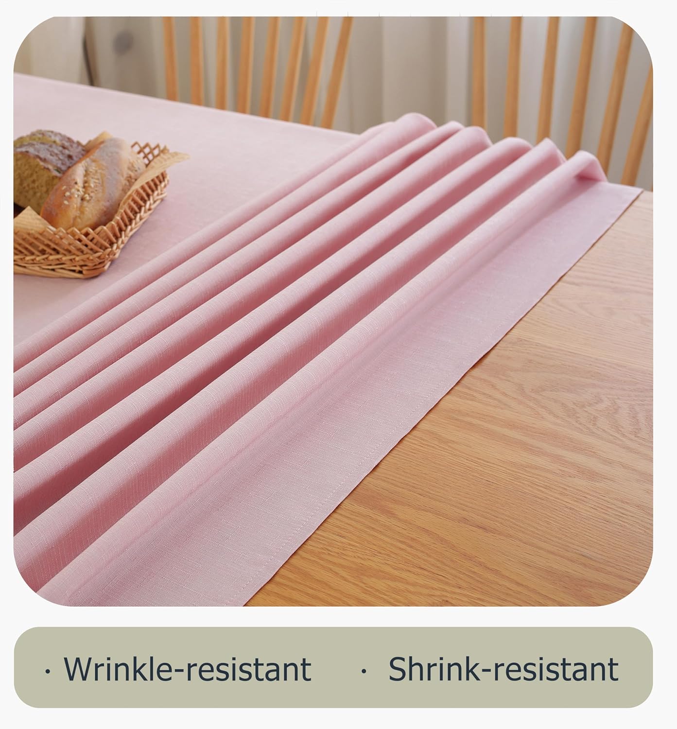 Alsoo Textured Tablecloth for 60x90 Inch Dining Tables