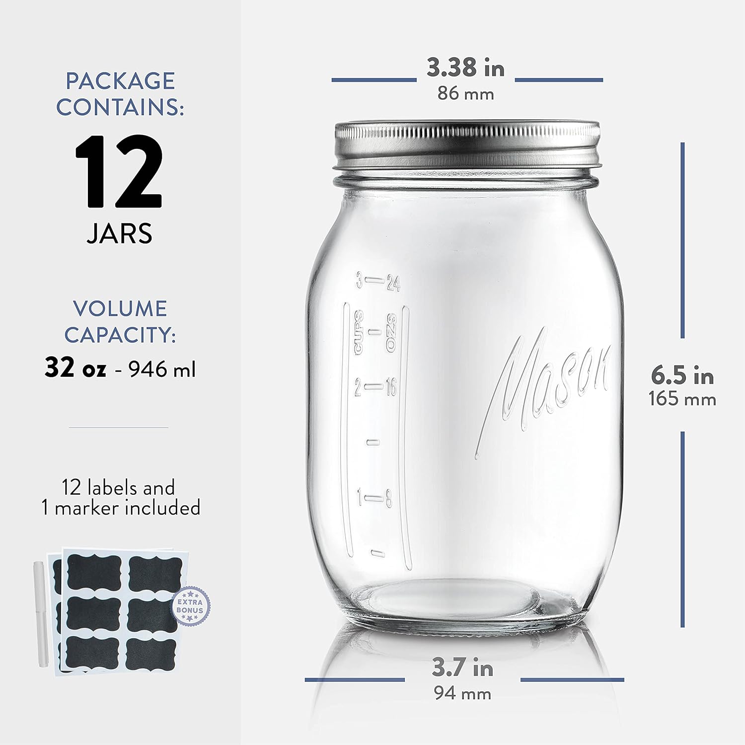 Easy to Use Mason Jar Set for Pickling Canning