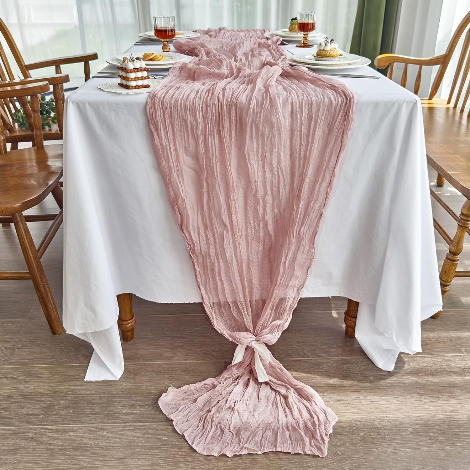Two 10ft Gauze Table Runners for Weddings