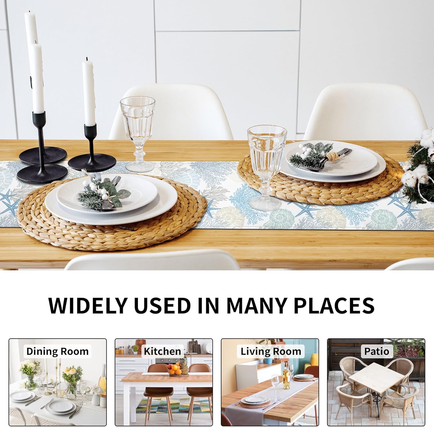 Elegant Linen Table Runner for Summer
